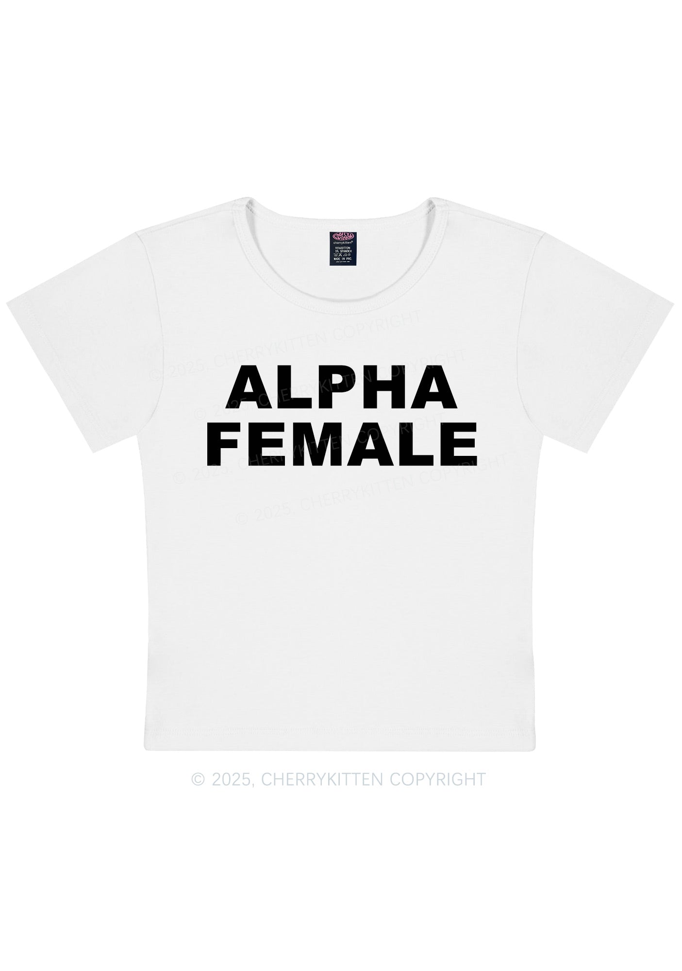 Alpha Female Y2K Baby Tee Cherrykitten