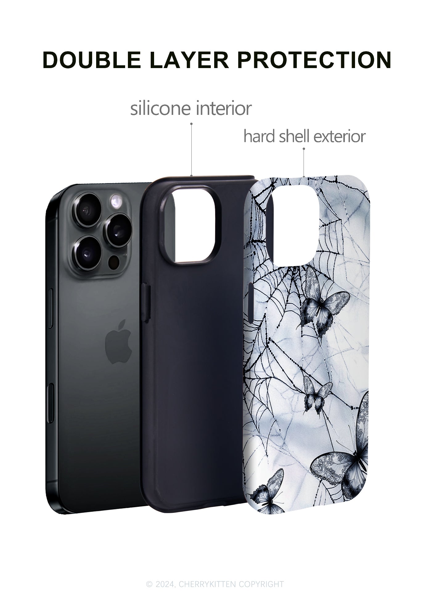 Web And Butterflies Y2K Phone Case Cherrykitten