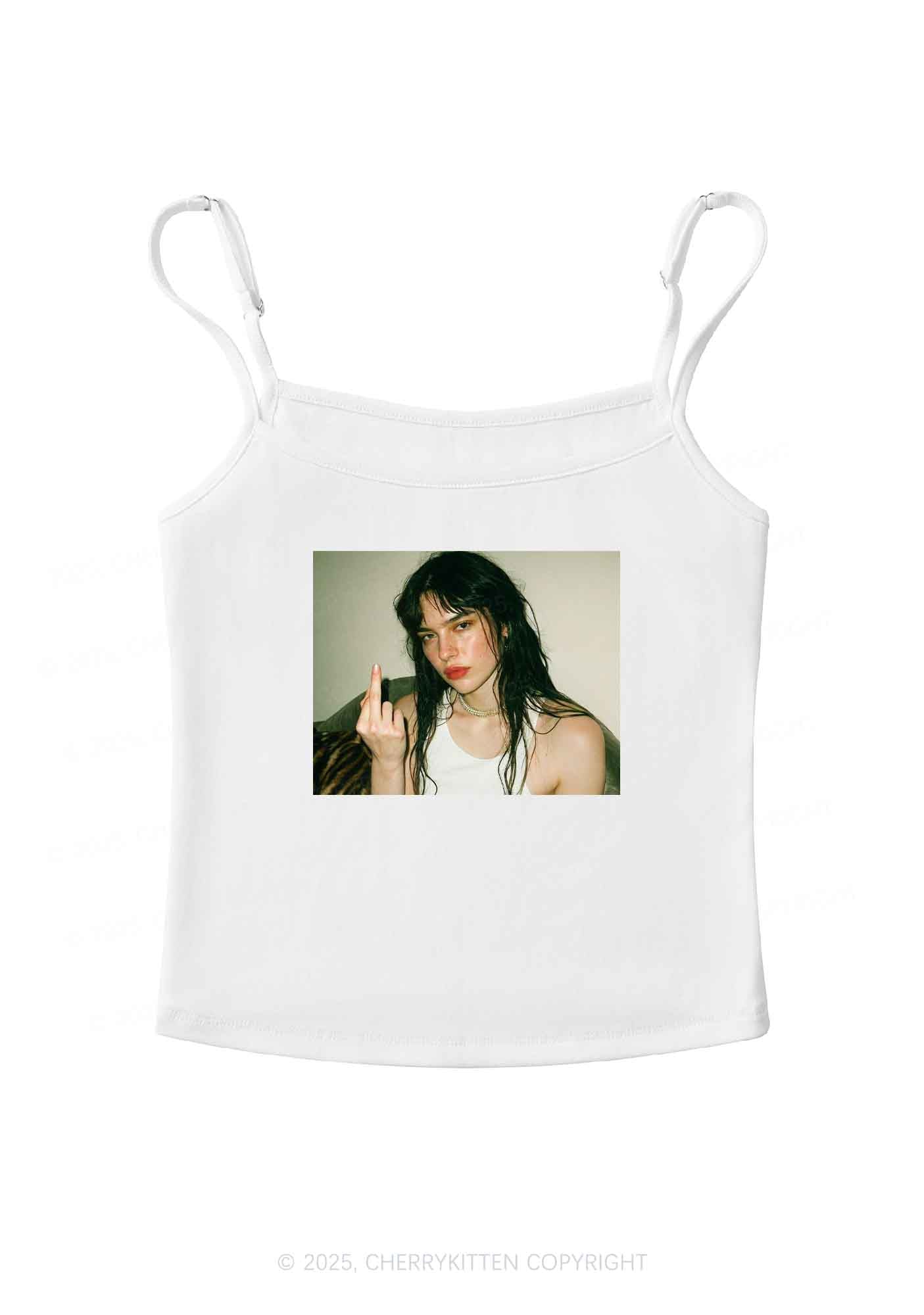 Custom Personalized Text Y2K Spaghetti Strap Cami Cherrykitten
