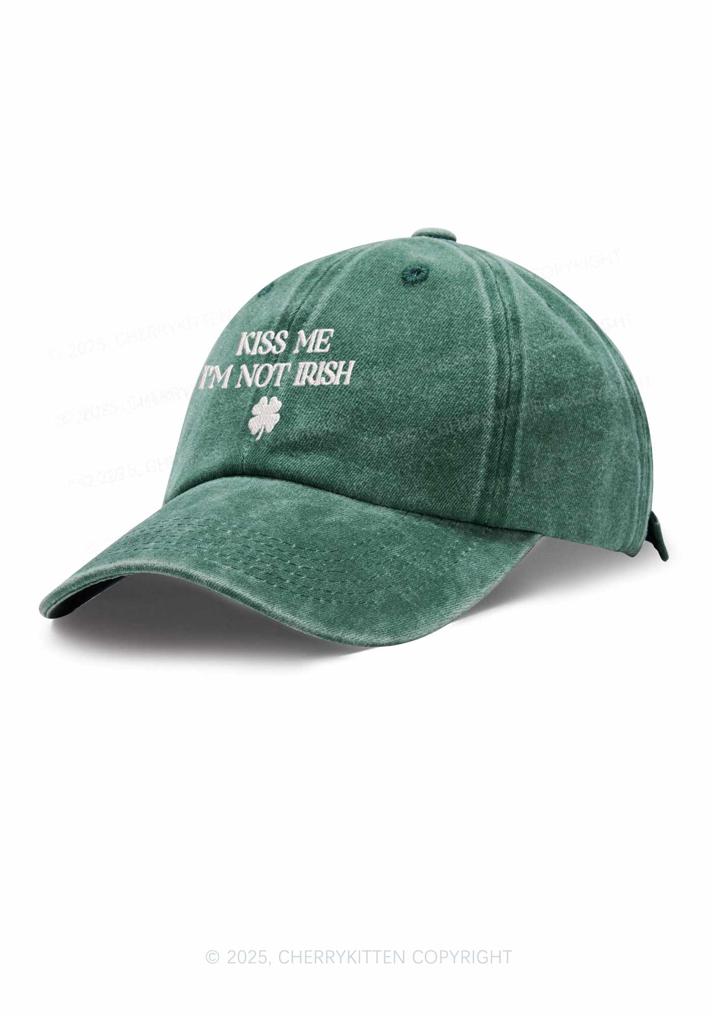 Embroidered Im Not Irish St Patricks Y2K Washed Baseball Cap Cherrykitten