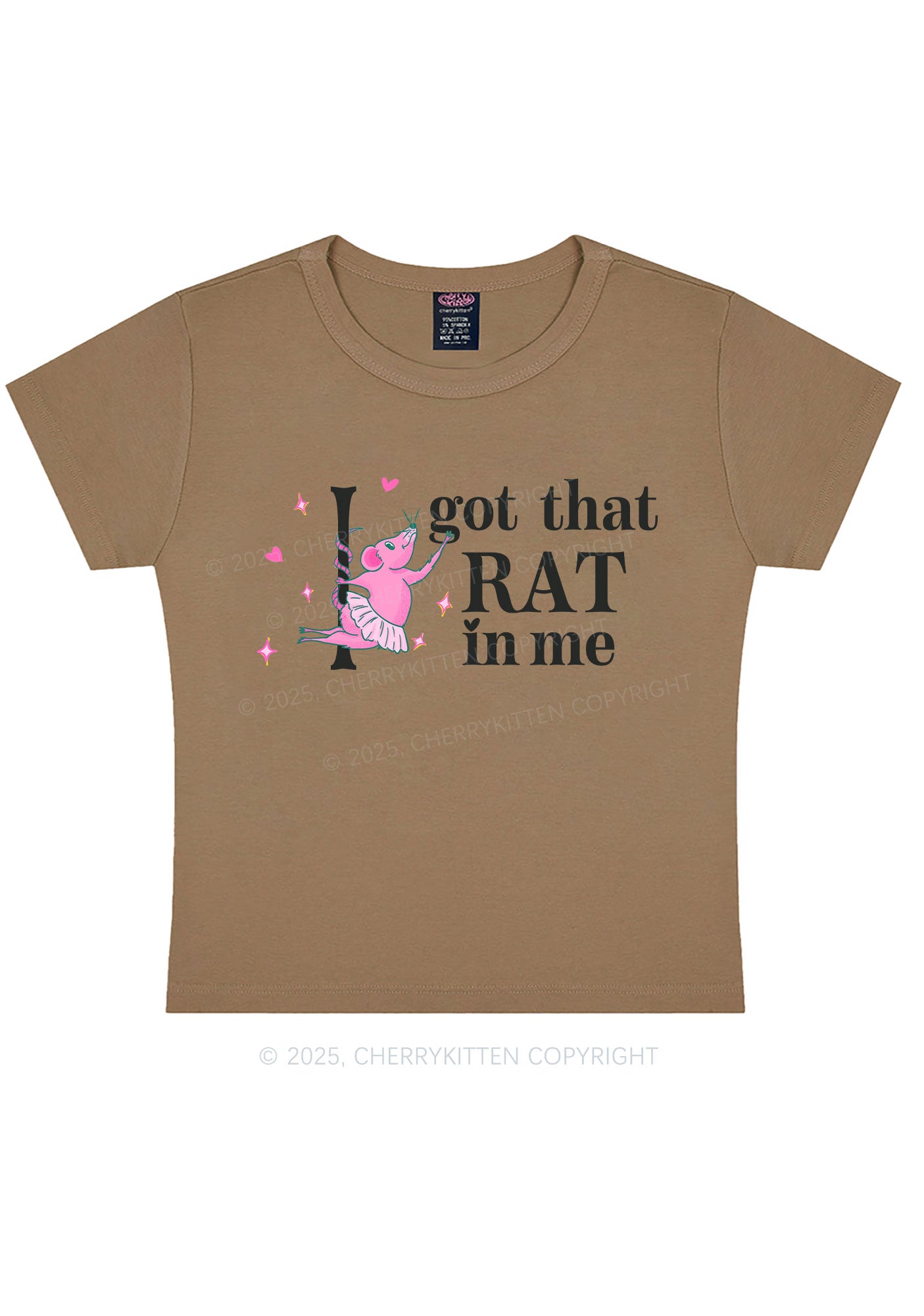 Got Rat In Me Y2K Baby Tee Cherrykitten