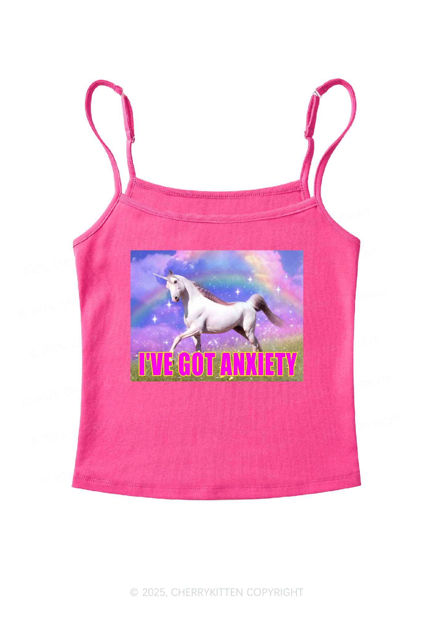 I've Got Anxiety Y2K Spaghetti Strap Cami Cherrykitten