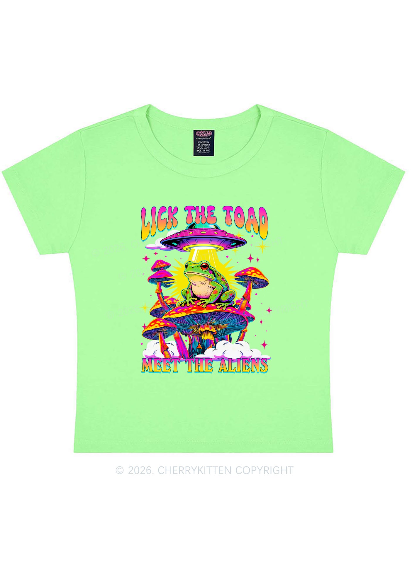 Lick The Toad Y2K Baby Tee Cherrykitten