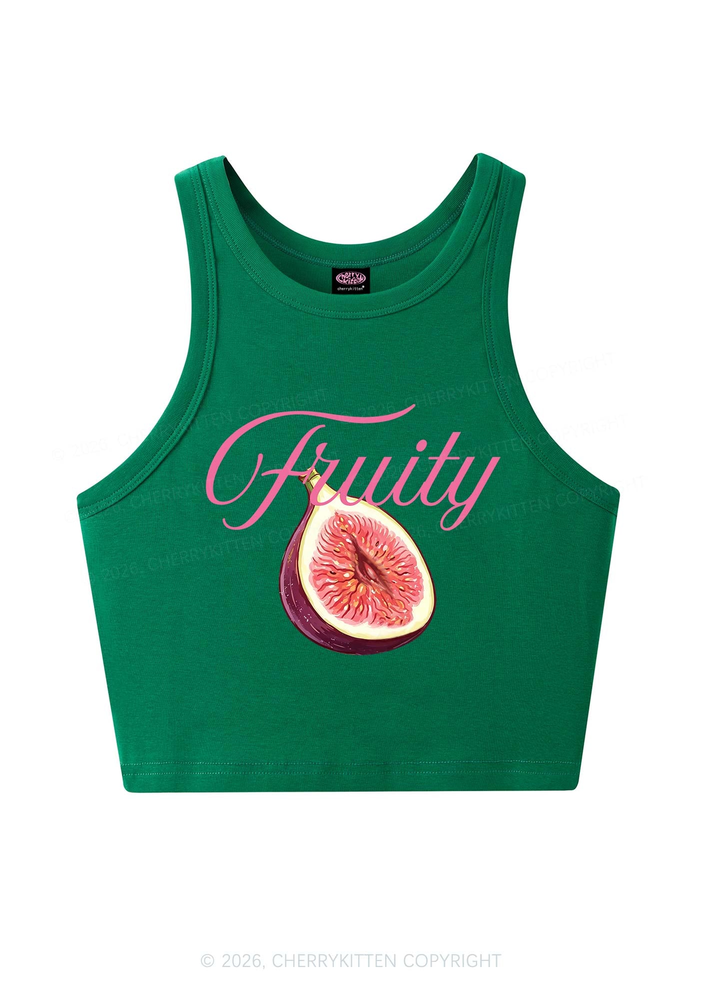 Fruity Fig Pride Y2K Crop Tank Top Cherrykitten