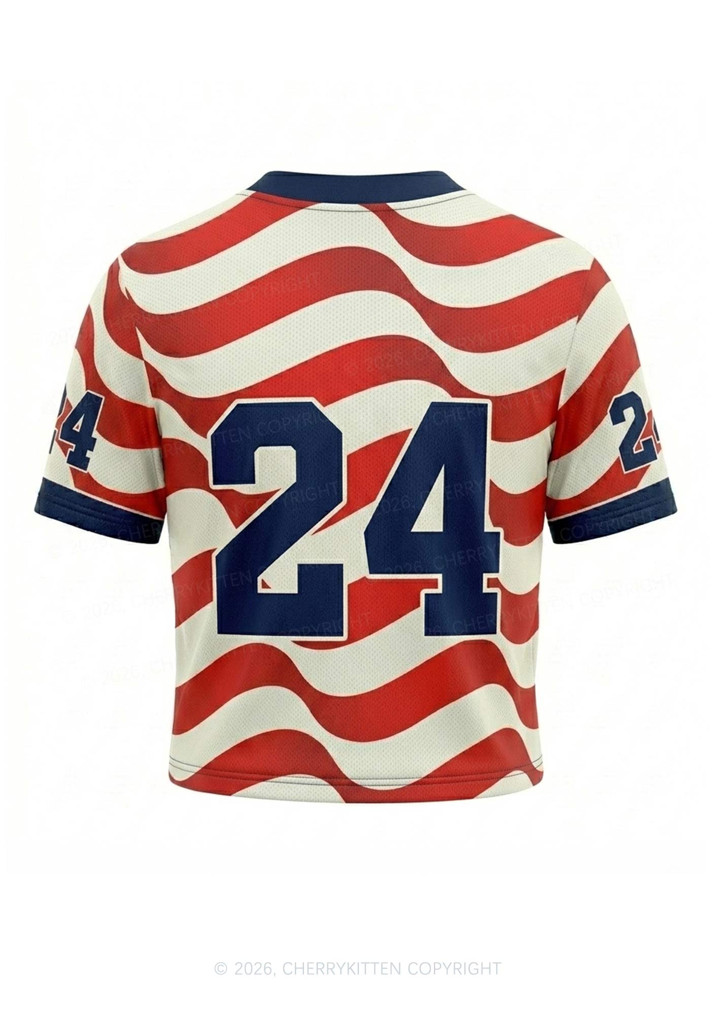 I Love S Boys Y2K Crop Football Jersey Shirts Cherrykitten