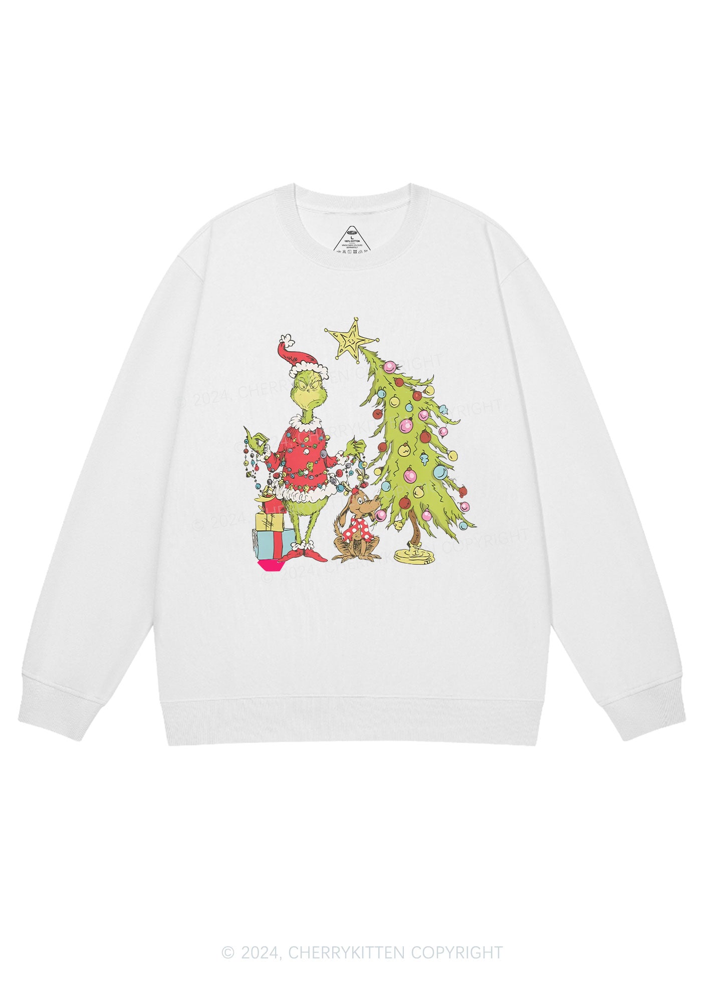 Christmas Tree Gift Y2K Sweatshirt Cherrykitten