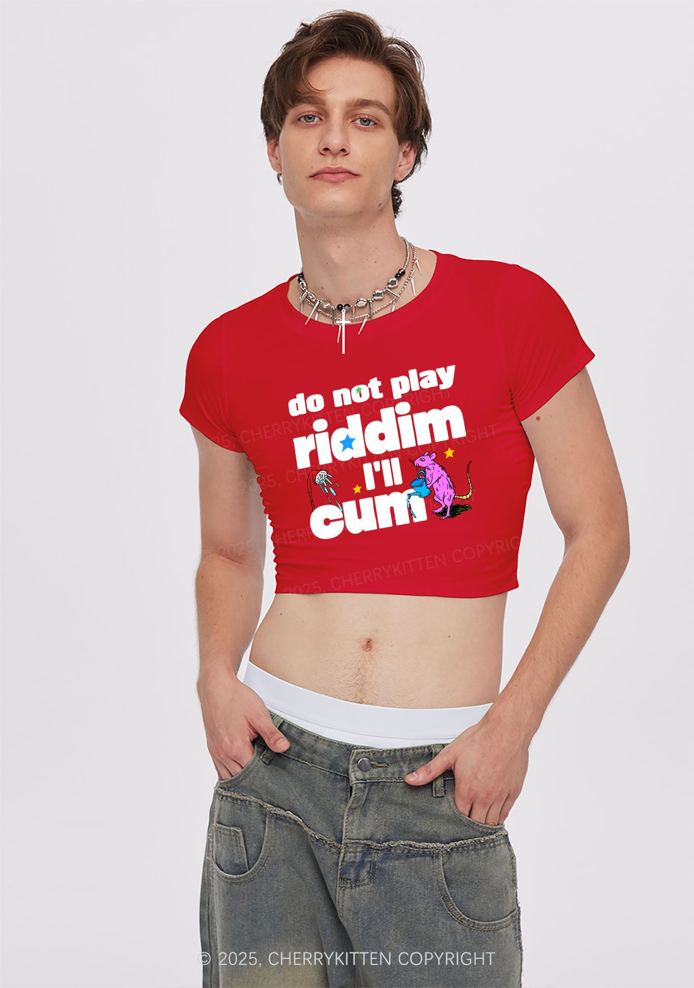 Do Not Play Riddim Y2K Baby Tee Cherrykitten