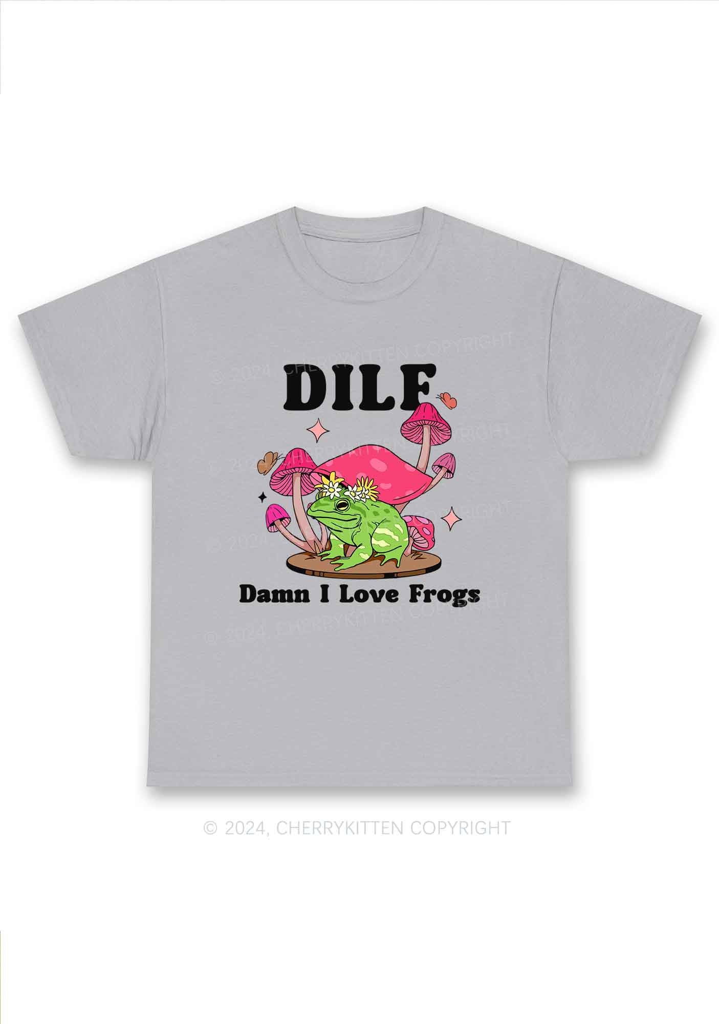 I Love Frogs Y2K Chunky Shirt Cherrykitten