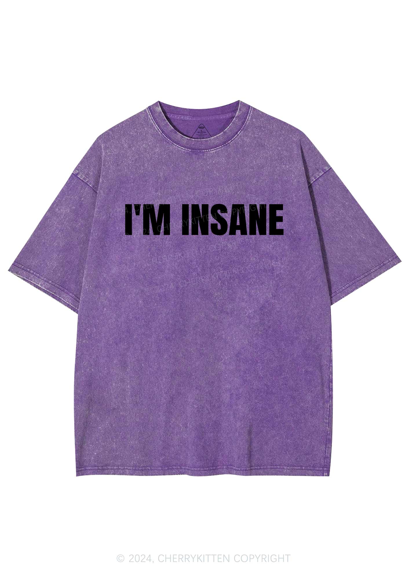 Im Insane Y2K Valentine's Day Washed Tee Cherrykitten