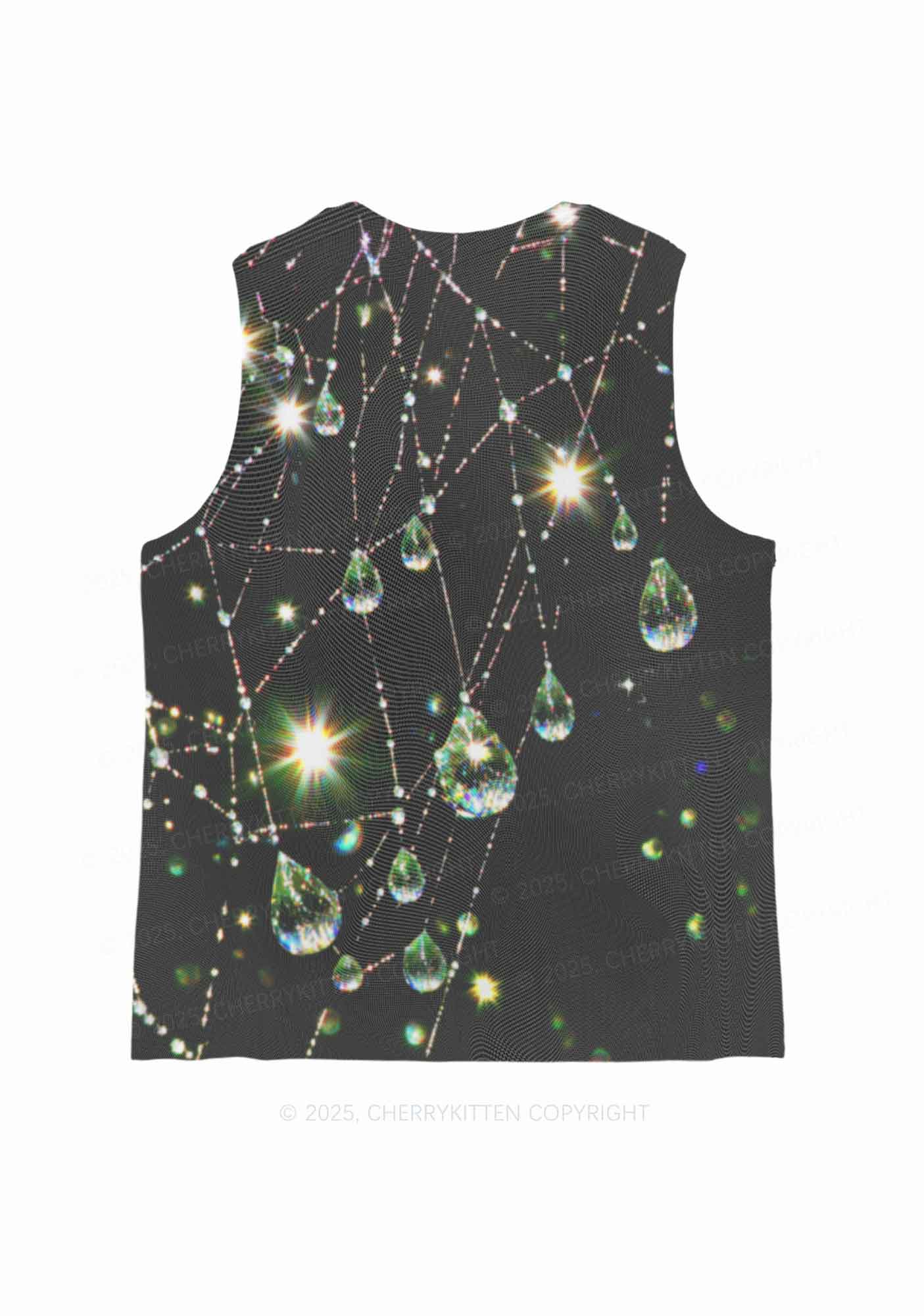 Dew Web Y2K Mesh Muscle Tank Cherrykitten