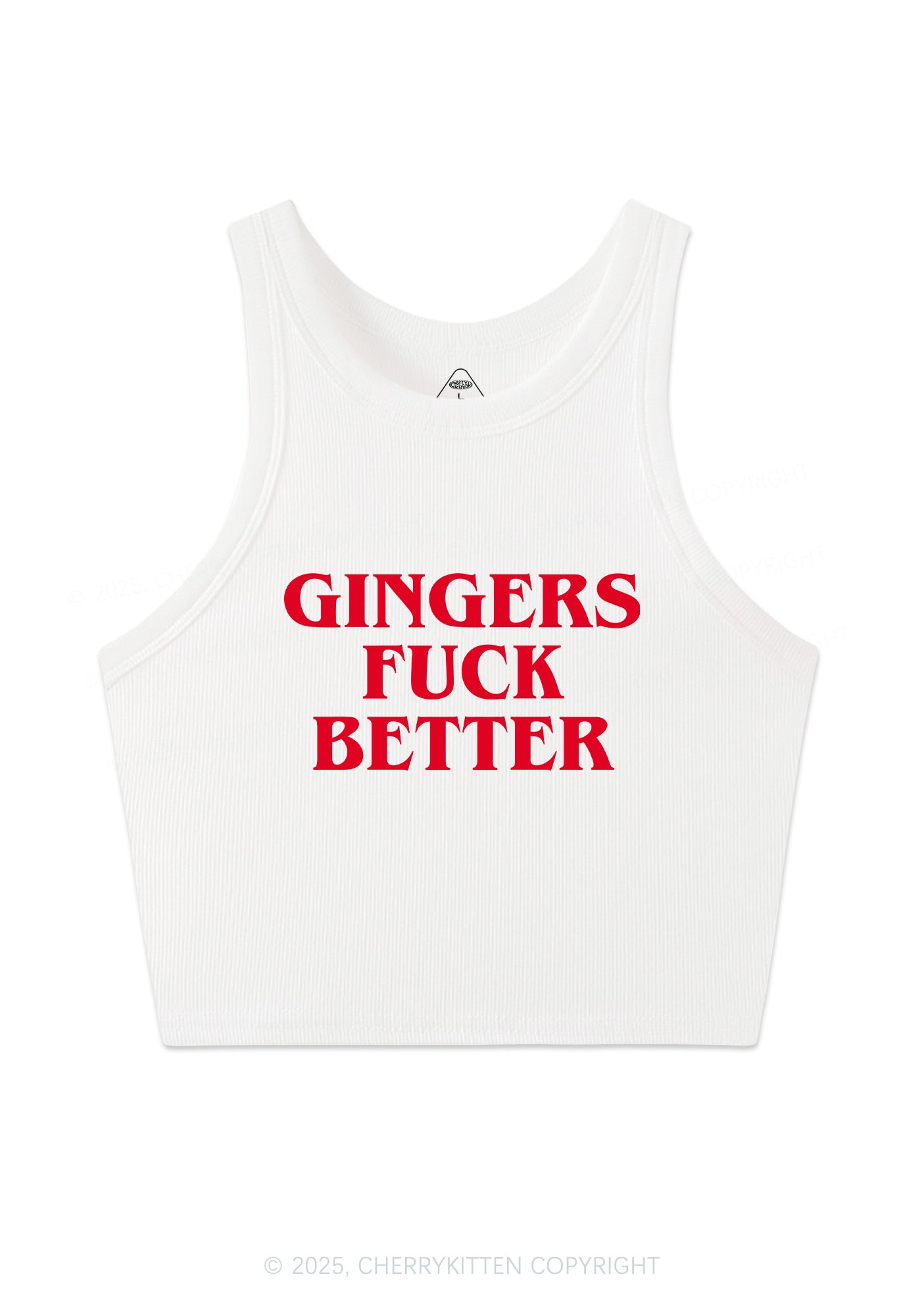 Gingers Fxxk Better Y2K Crop Tank Top Cherrykitten