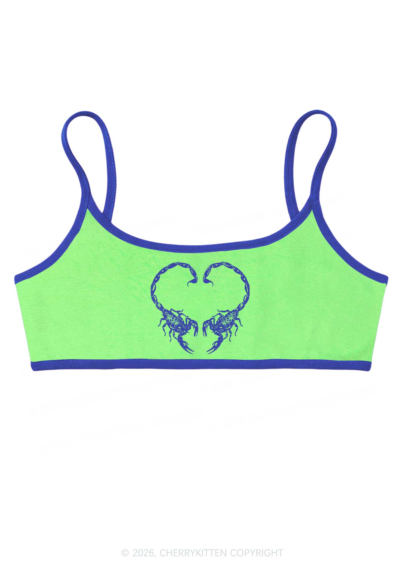 Skull Scorpion Heart Y2K Super Crop Cami Cherrykitten