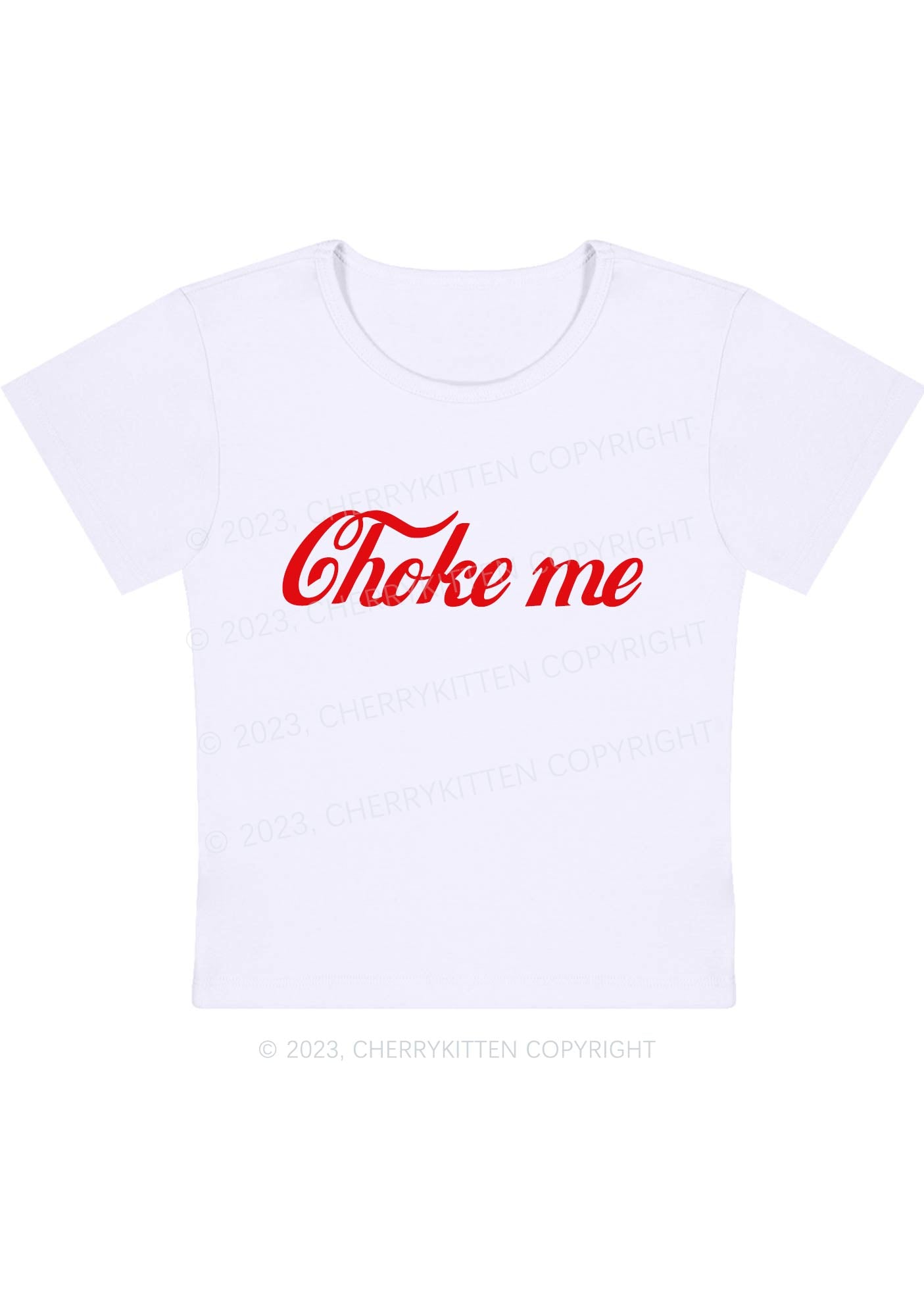 Choke Me Y2K Baby Tee Cherrykitten