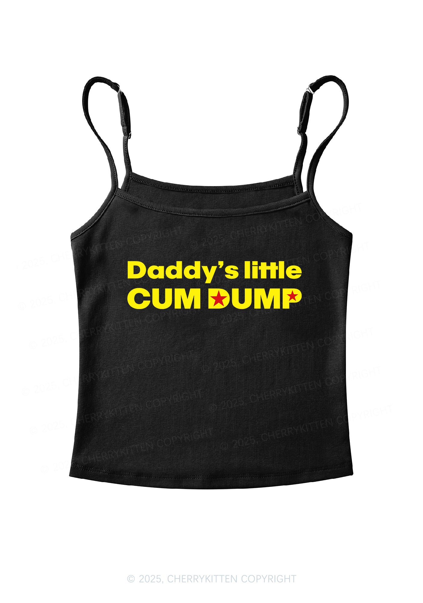Daddys Little Cum Dump Y2K Spaghetti Strap Cami Cherrykitten