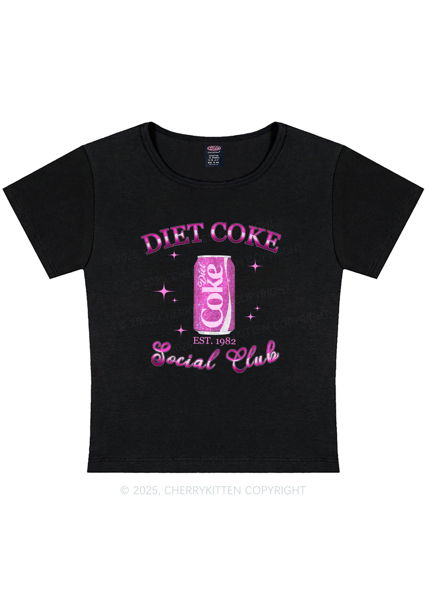 Diet Coke Social Club Y2K Baby Tee Cherrykitten
