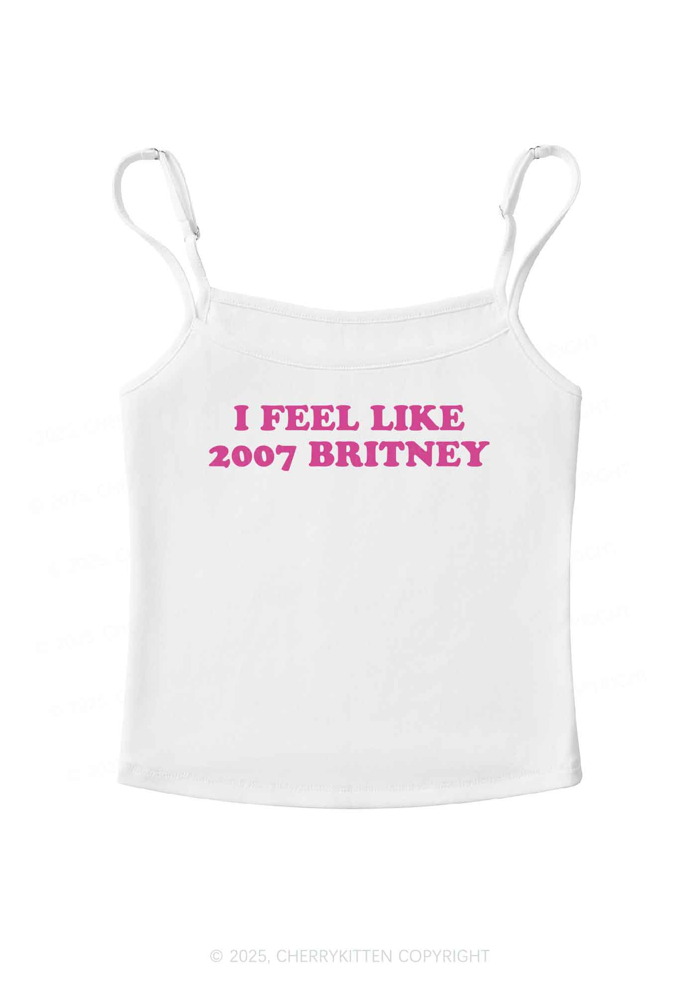 I Feel Like 2007 Britney Y2K Spaghetti Strap Cami Cherrykitten