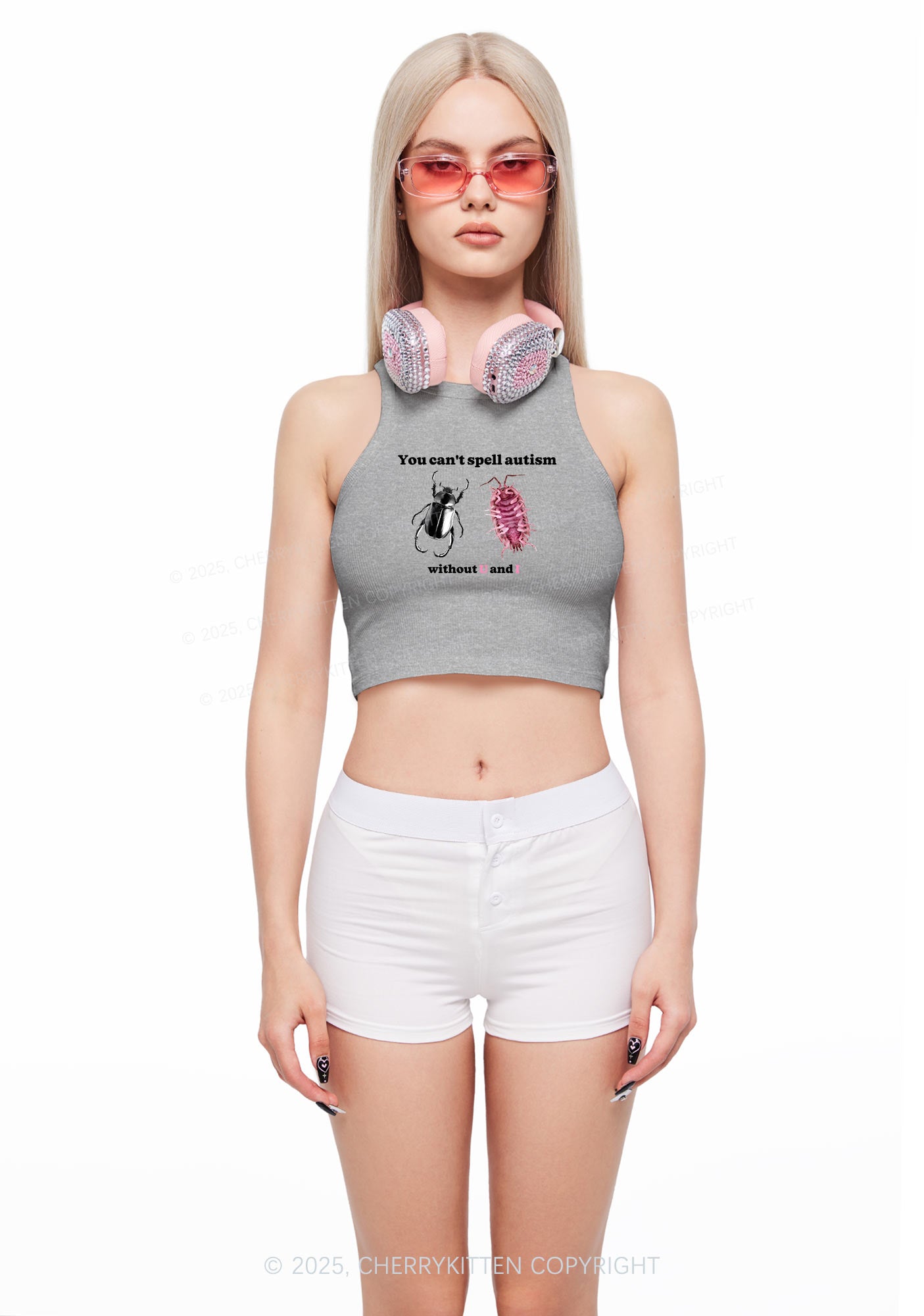 Autism Insect Y2K Crop Tank Top Cherrykitten