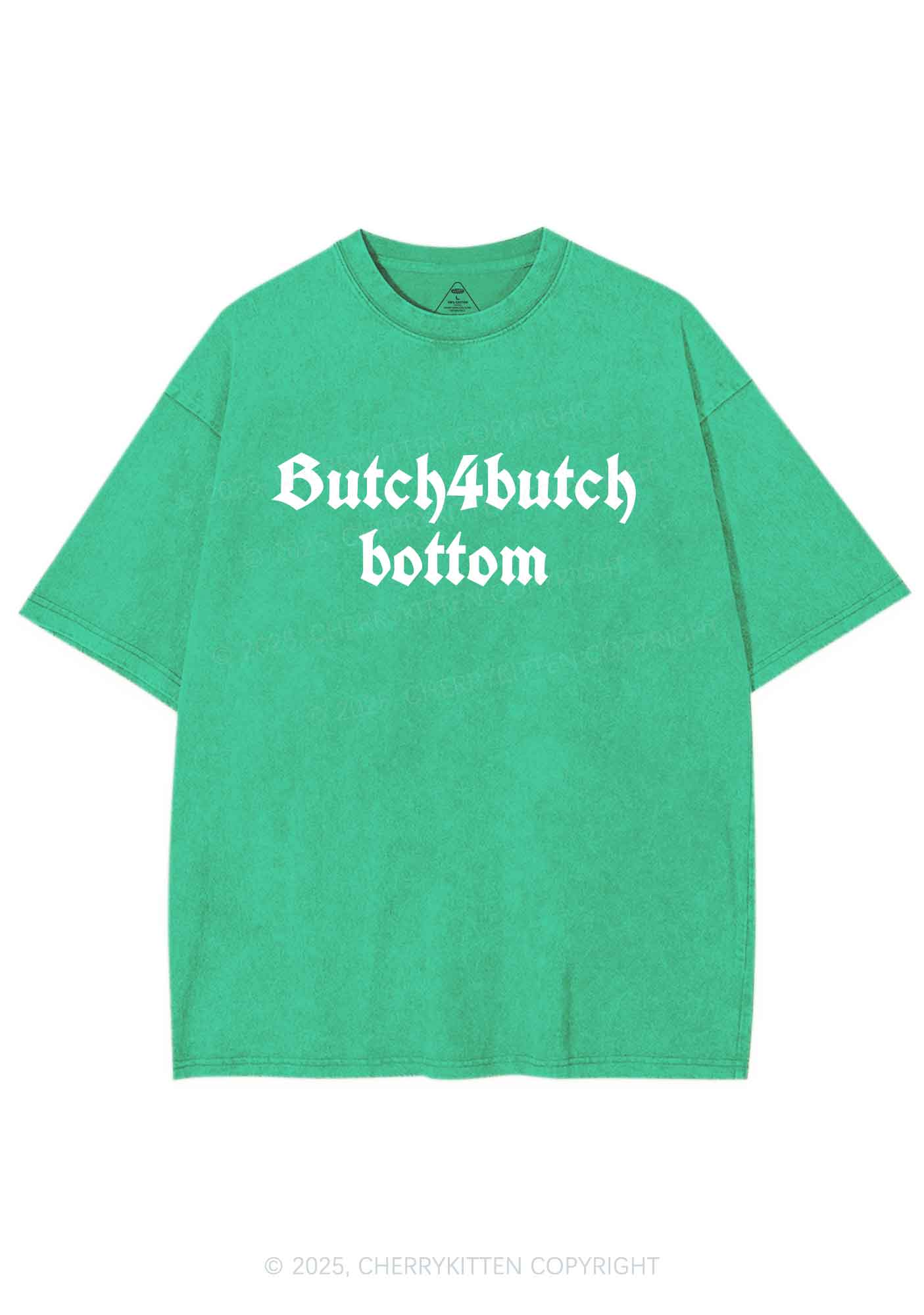 Butch Bottom Pride Y2K Shirts Washed Tee Cherrykitten