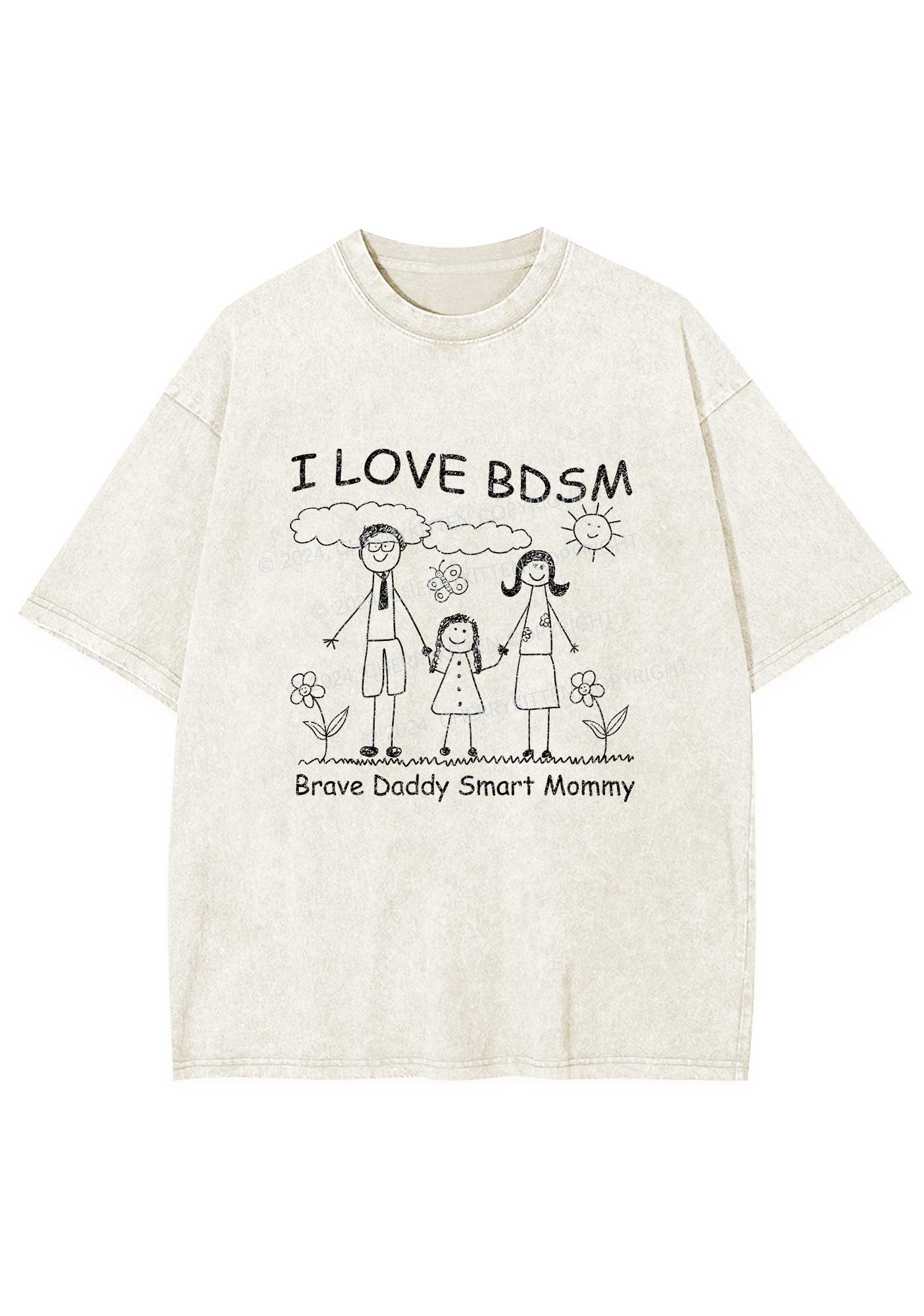 I Love BDSM Y2K Washed Tee Cherrykitten