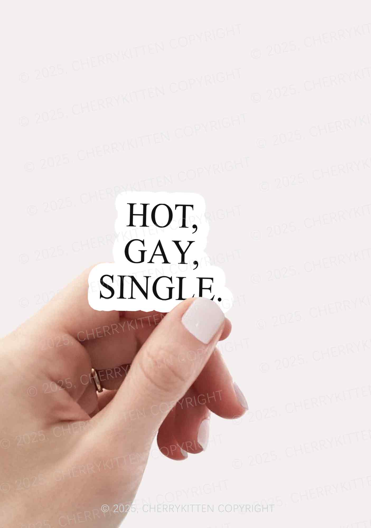 Hot Gay Single Pride 1Pc Y2K Sticker Cherrykitten