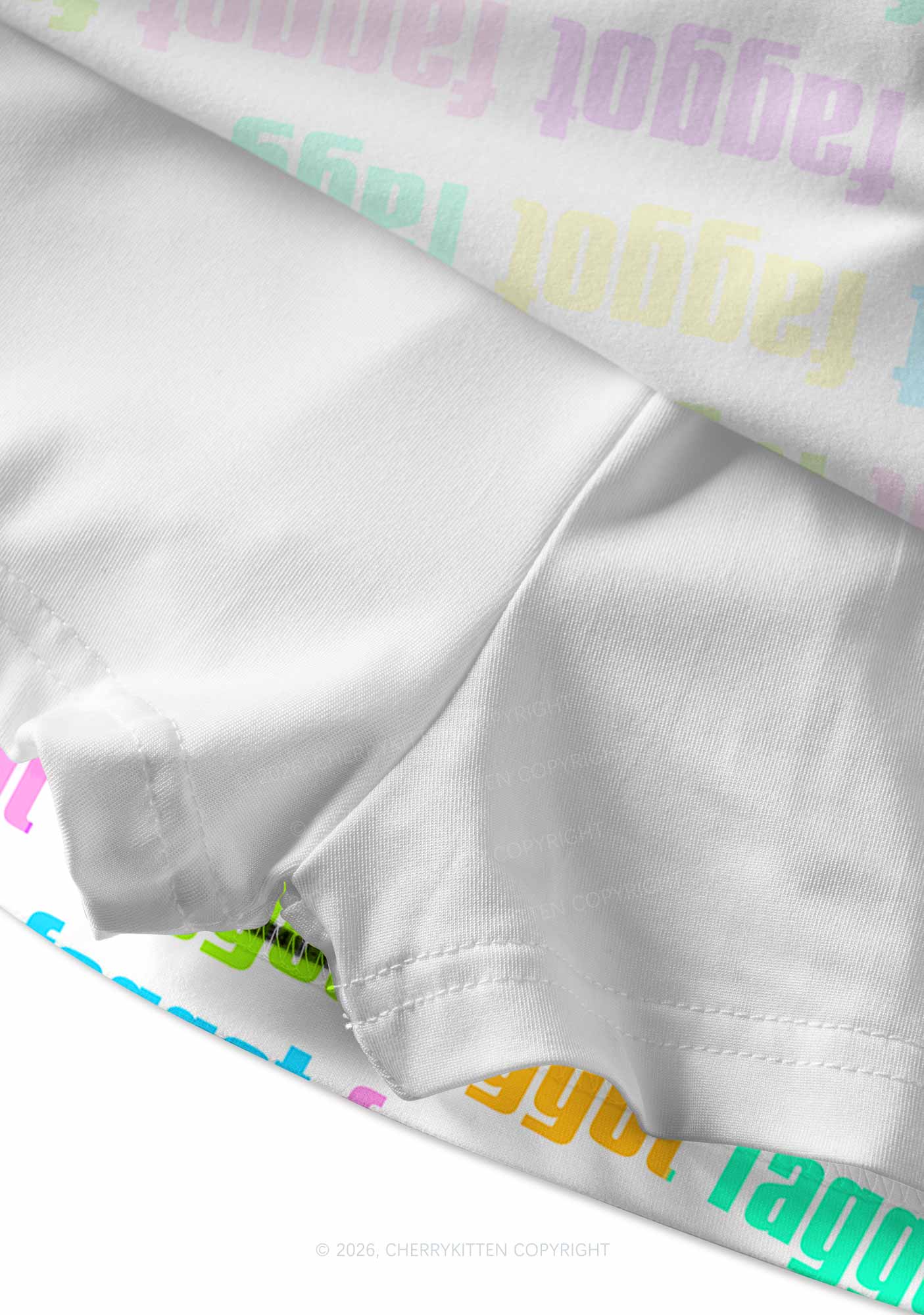 Rainbow Faggot Slogan Pride Y2K Print Mini Skirt Cherrykitten