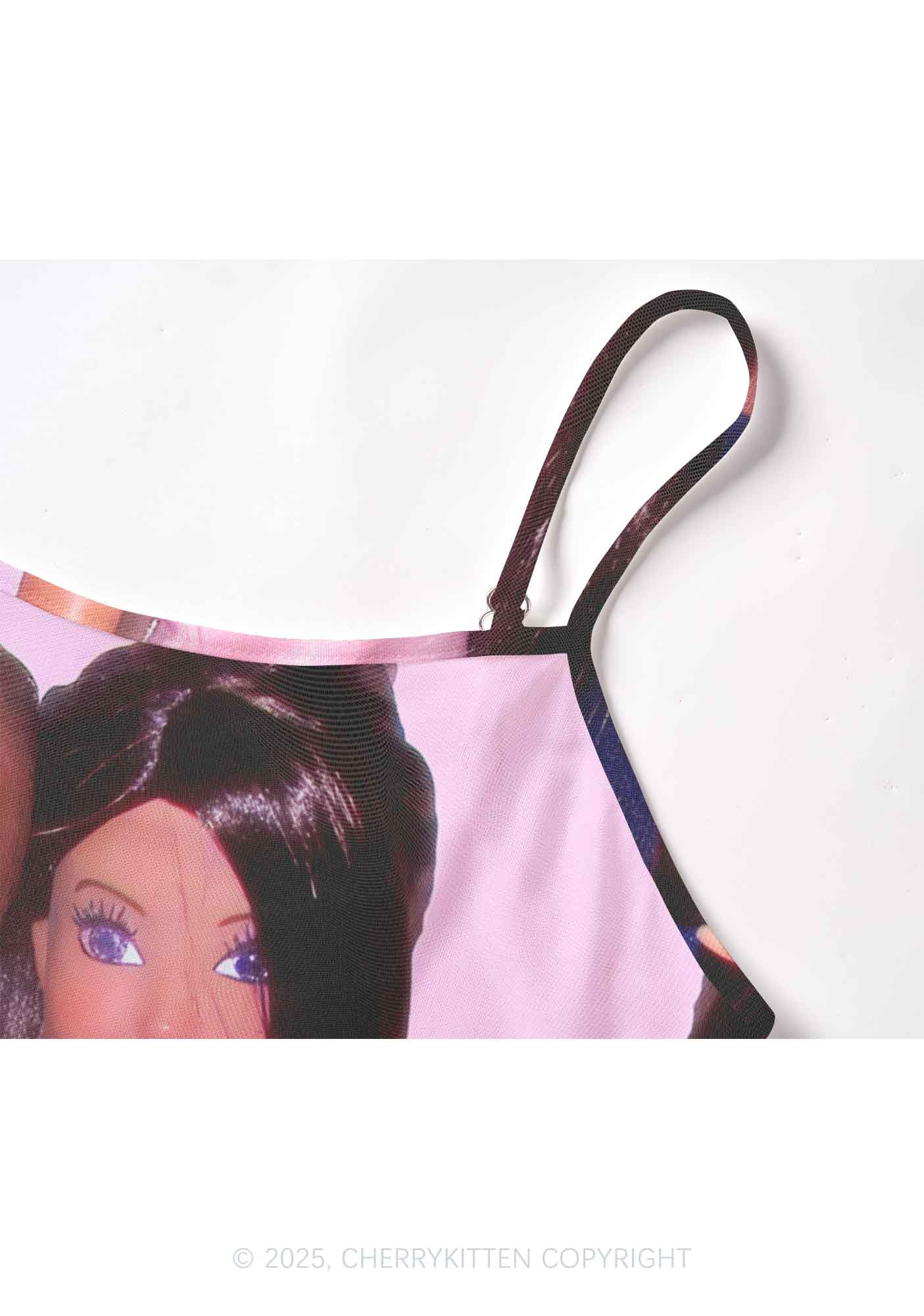Princess Doll Y2K Mesh Cami Tank Cherrykitten