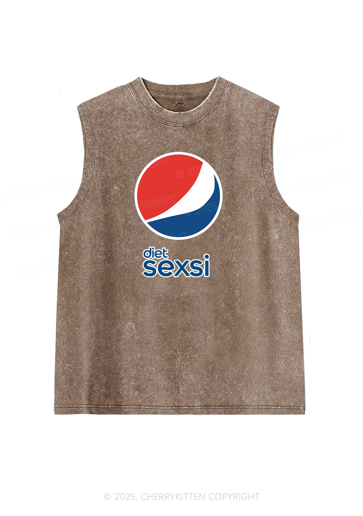 Diet Sexsi Y2K Washed Muscle Tank Cherrykitten