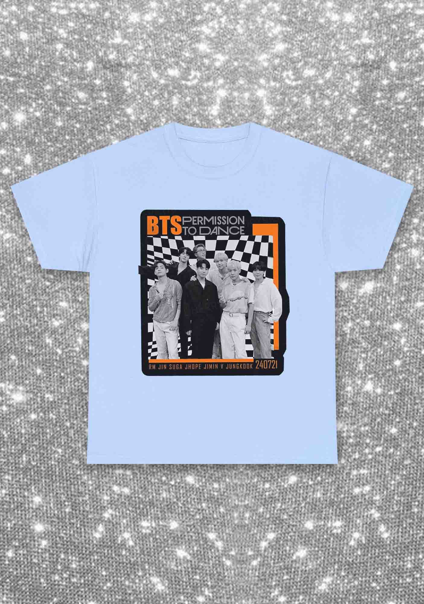 Permission To Dance Bangtan Kpop Y2K Chunky Shirt Cherrykitten