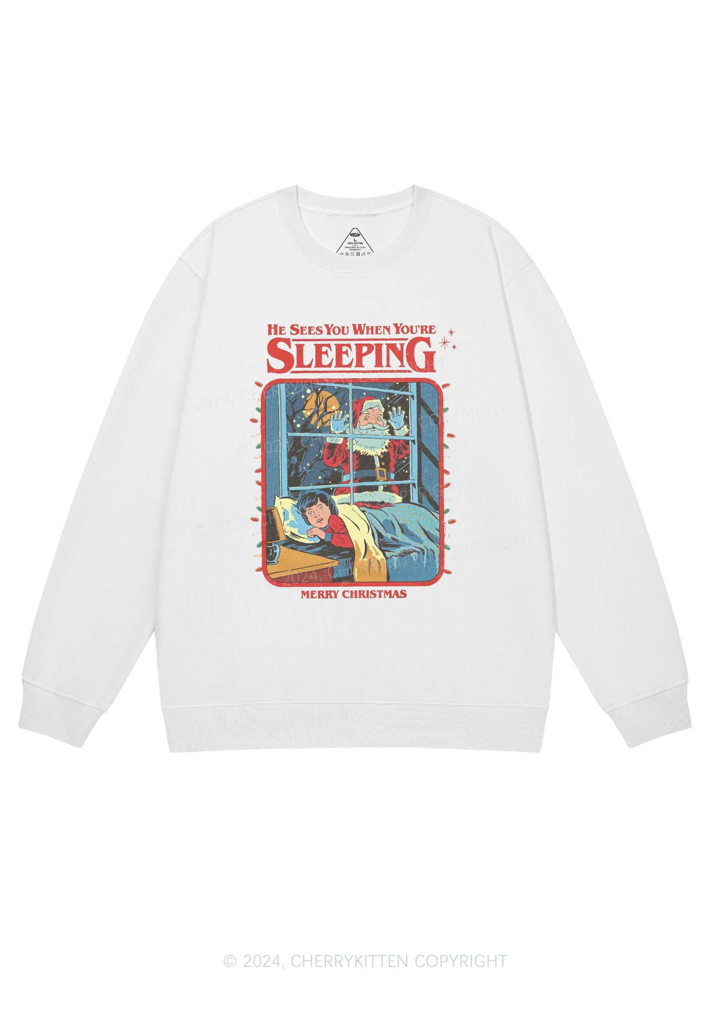 Santa Claus Sees You Y2K Sweatshirt Cherrykitten