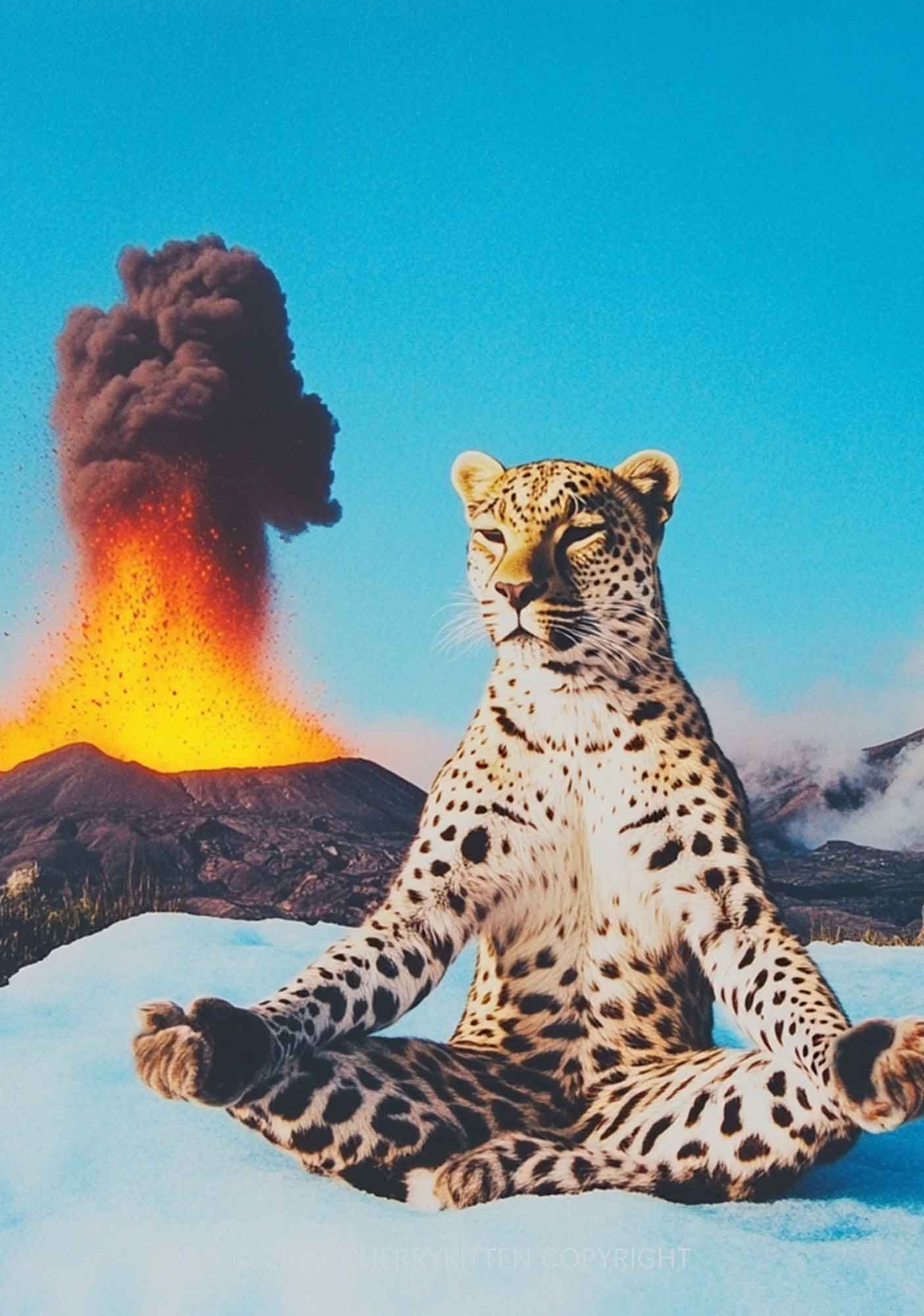 Yoga Leopard And Volcano Y2K Phone Case Cherrykitten