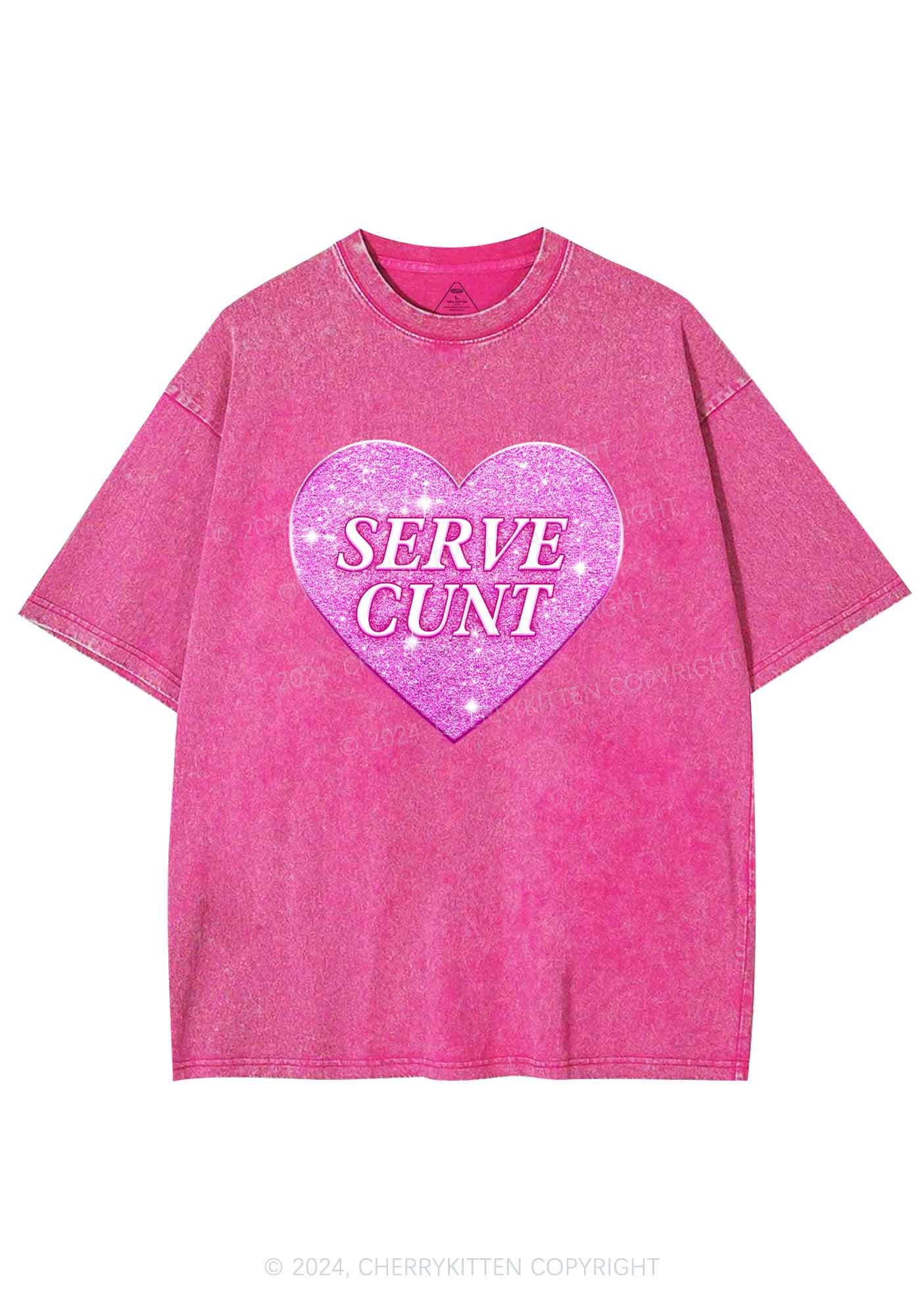 Serve Cxxt Y2K Valentine's Day Washed Tee Cherrykitten