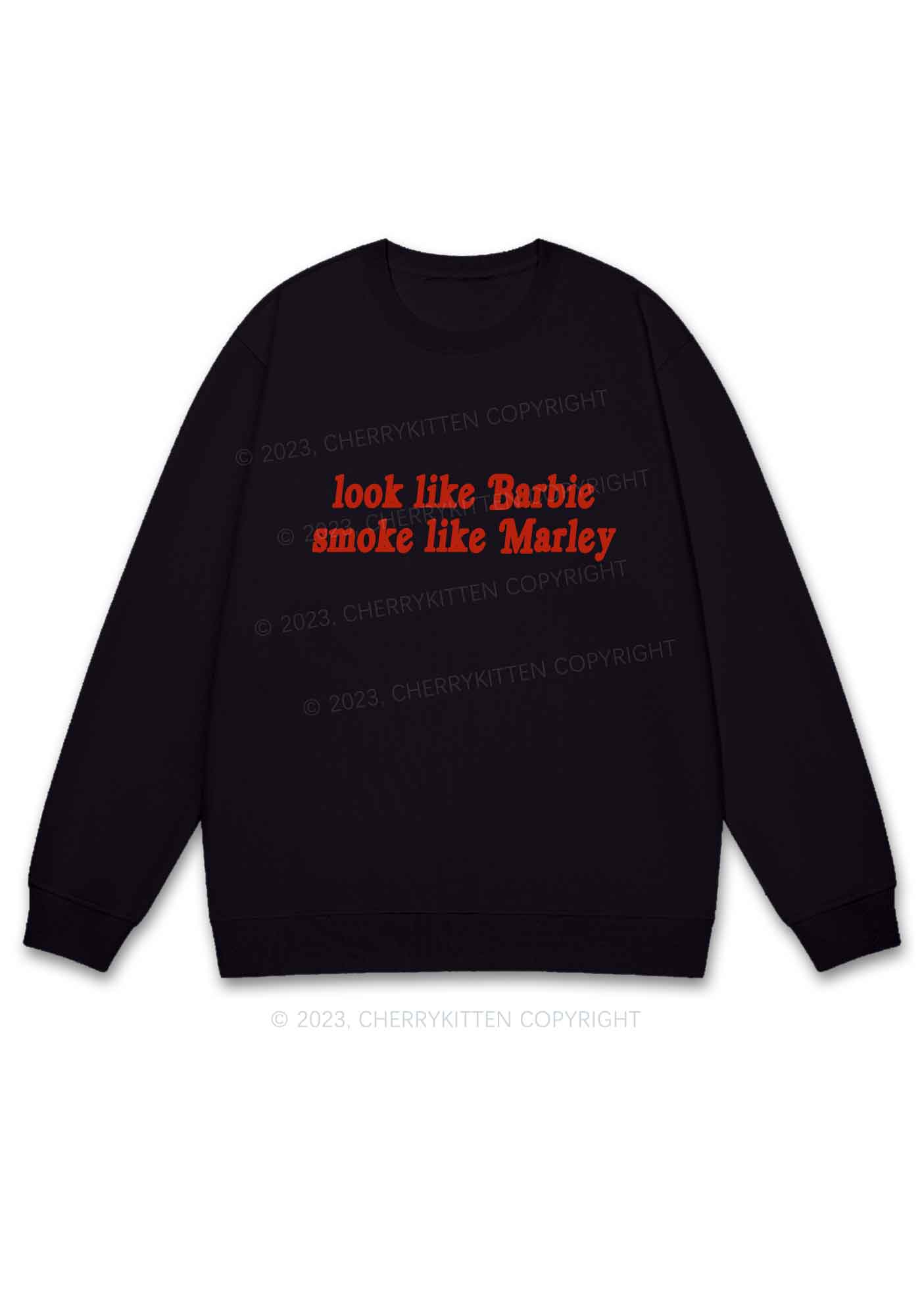 Smoke Like Marley Y2K Sweatshirt Cherrykitten