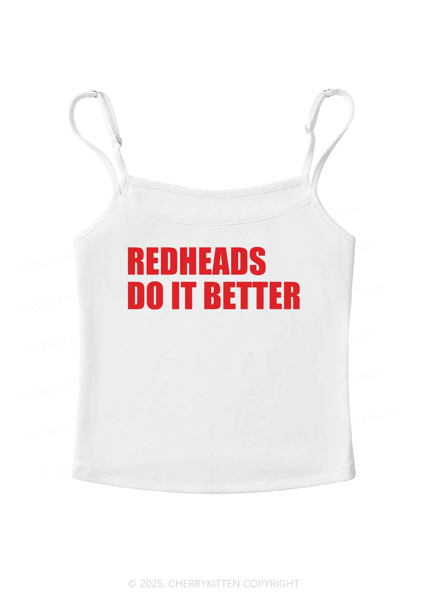 Redheads Do It Better Y2K Spaghetti Strap Cami Cherrykitten