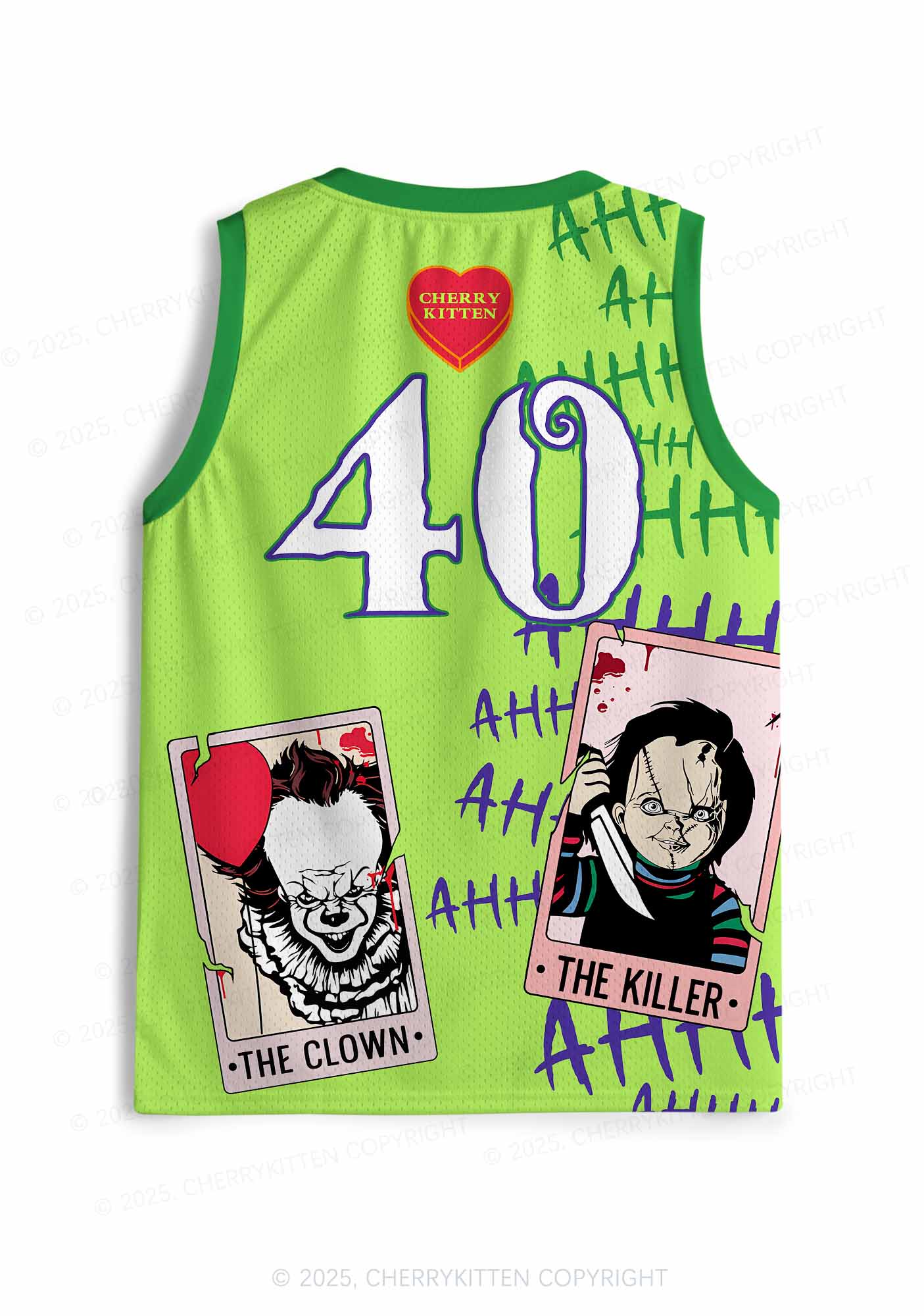 Custom Halloween Horror Card Y2K Sport Jersey Tank Cherrykitten