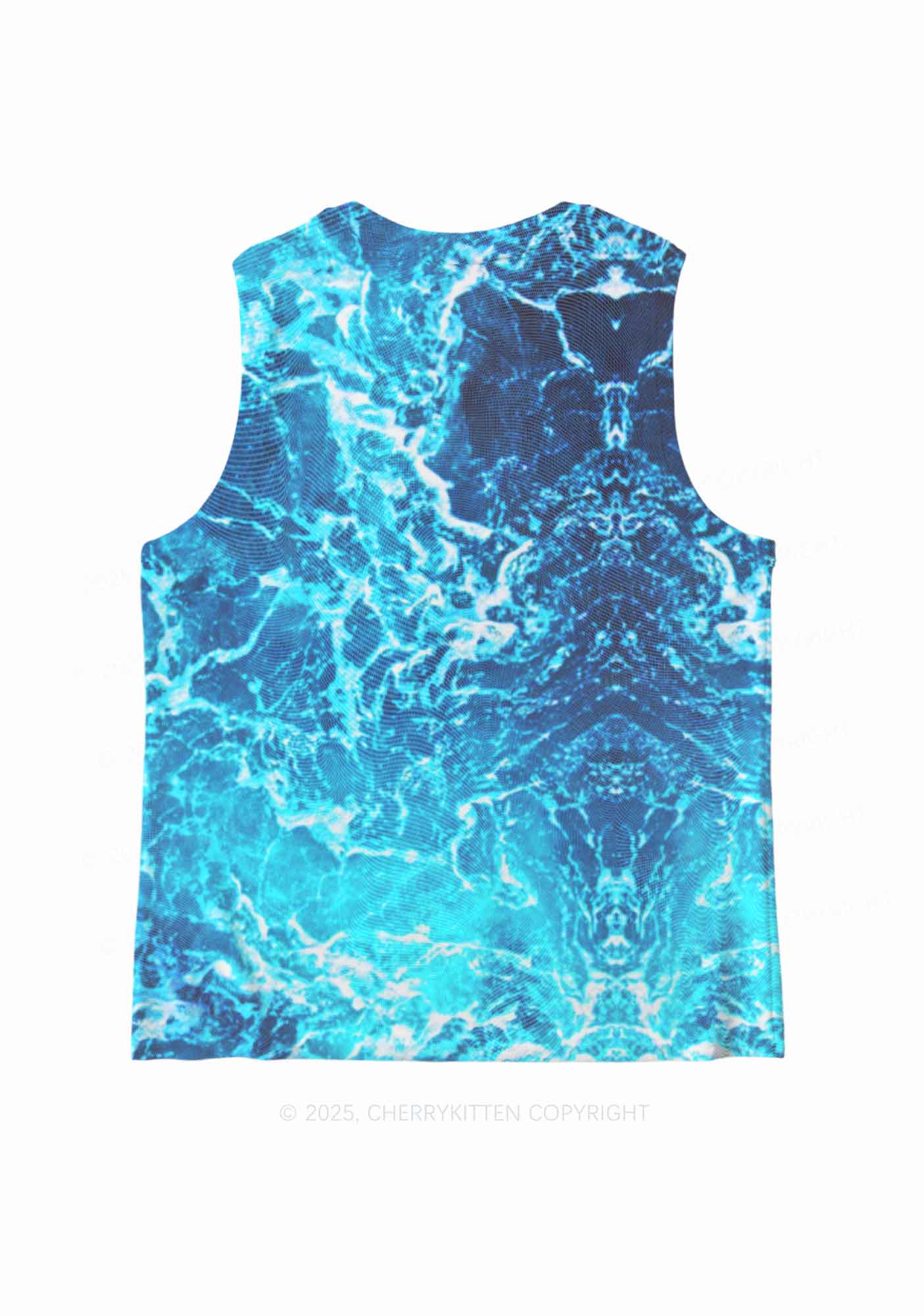 Ocean Wave Y2K Mesh Muscle Tank Cherrykitten