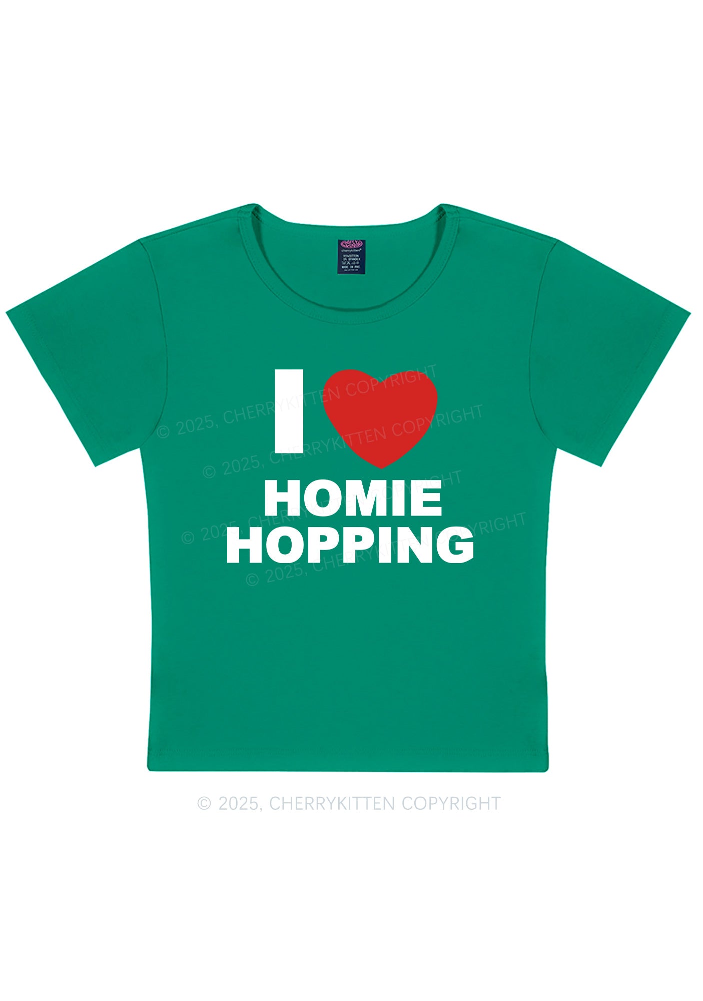 I Love Homie Hopping Y2K Baby Tee Cherrykitten