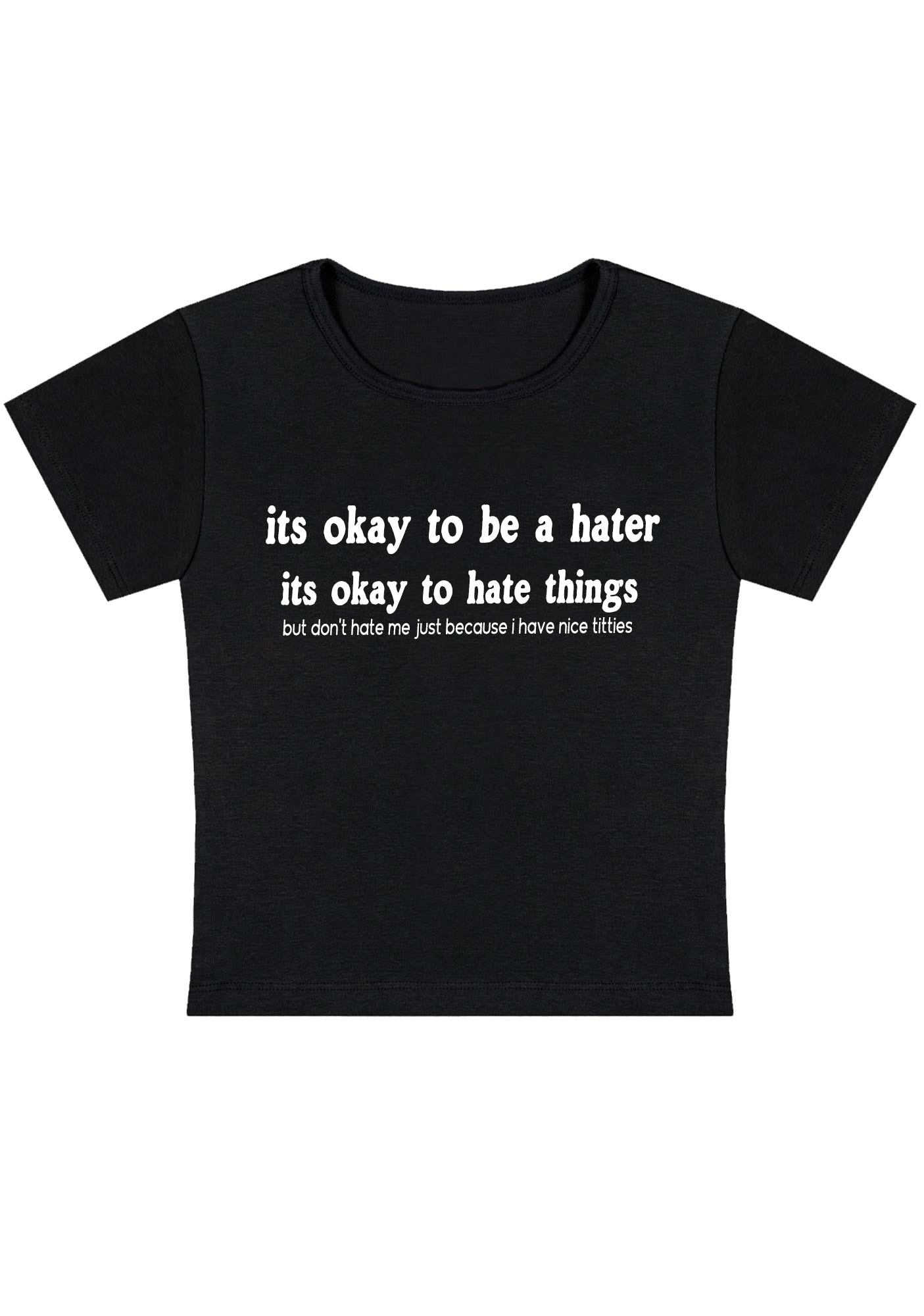 Curvy Its Ok To Be A Hater Baby Tee