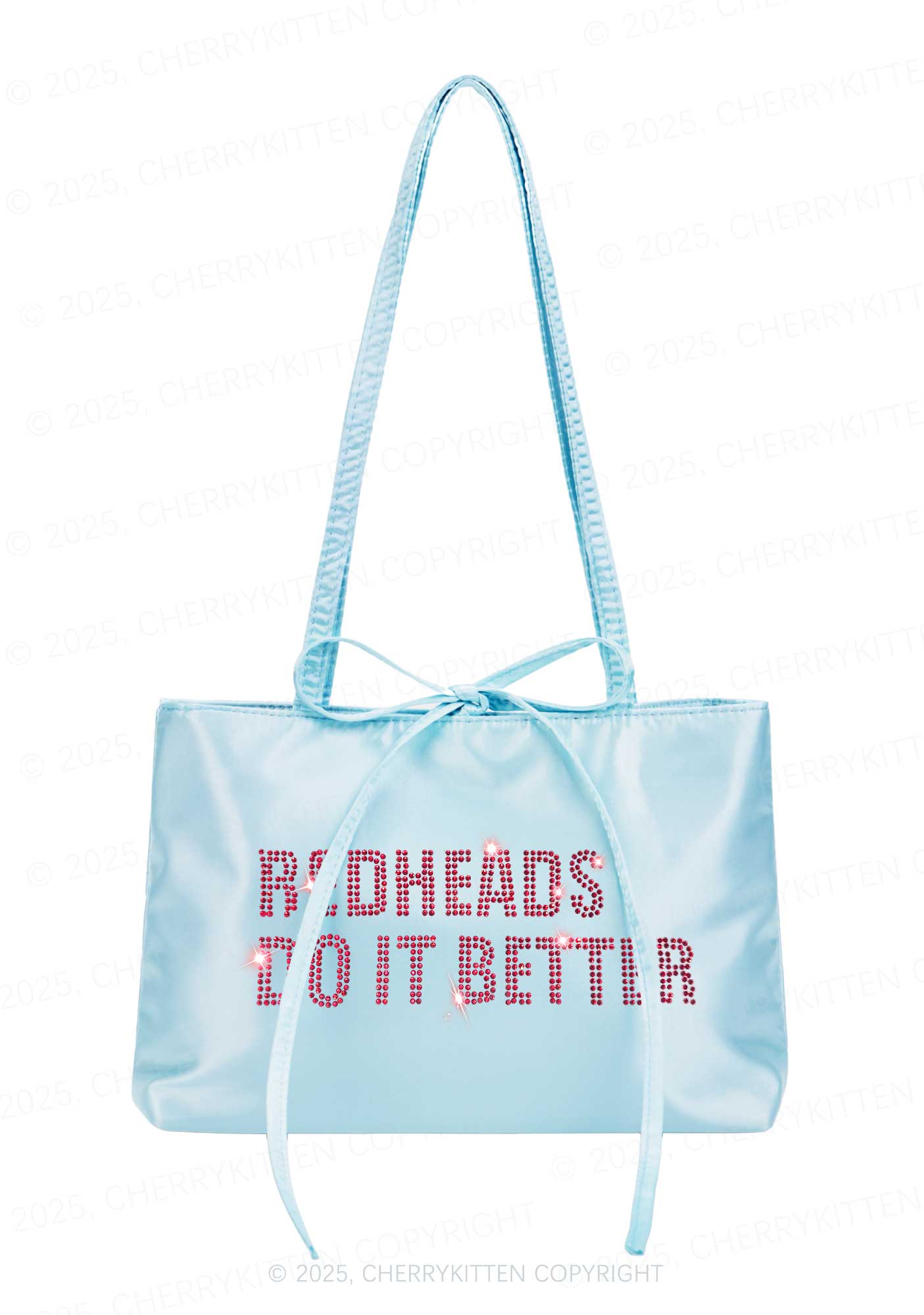 Rhinestone Redheads Do It Better Y2K Satin Bags Cherrykitten