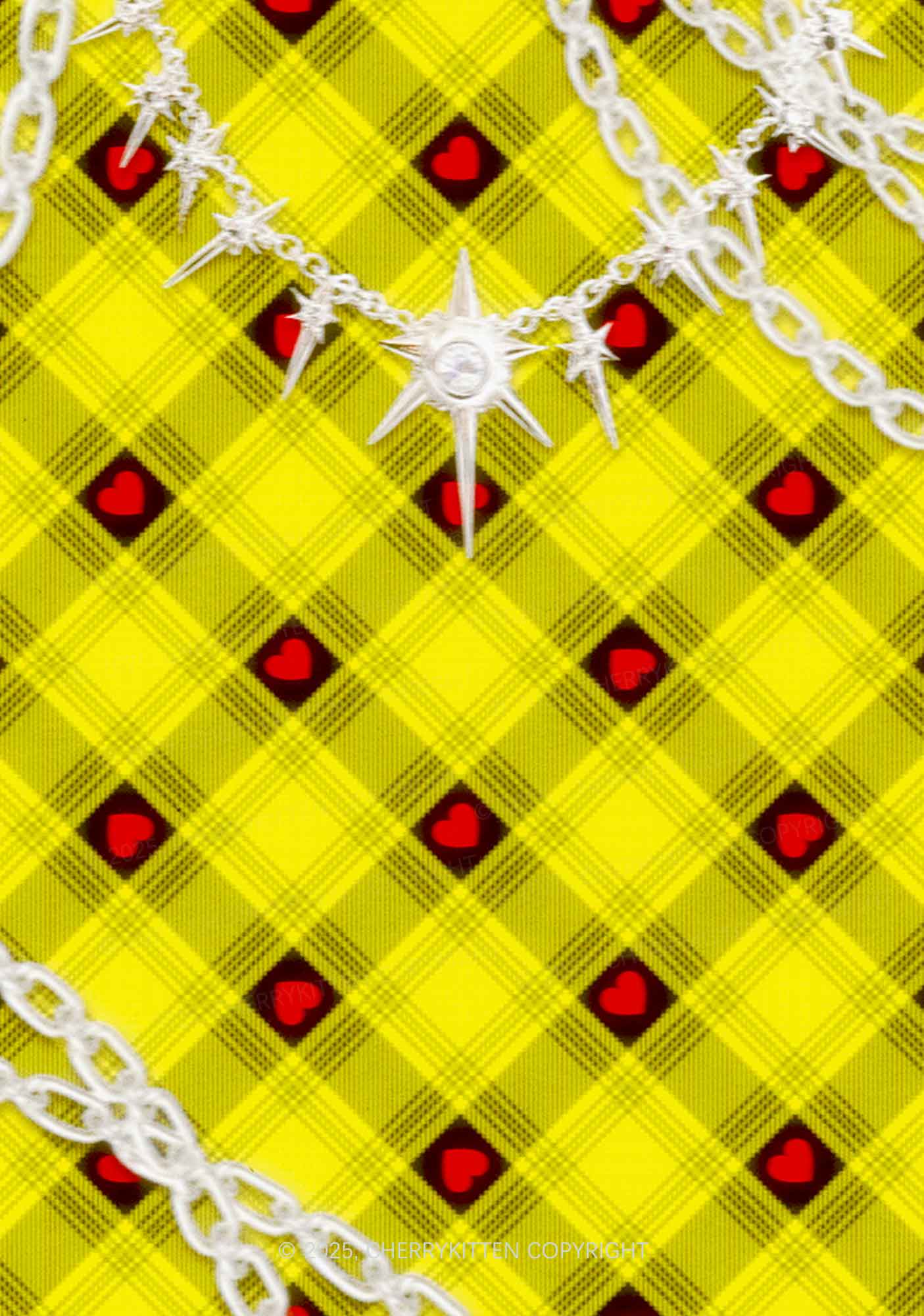 Star Chain and Hearts Y2K Phone Case Cherrykitten