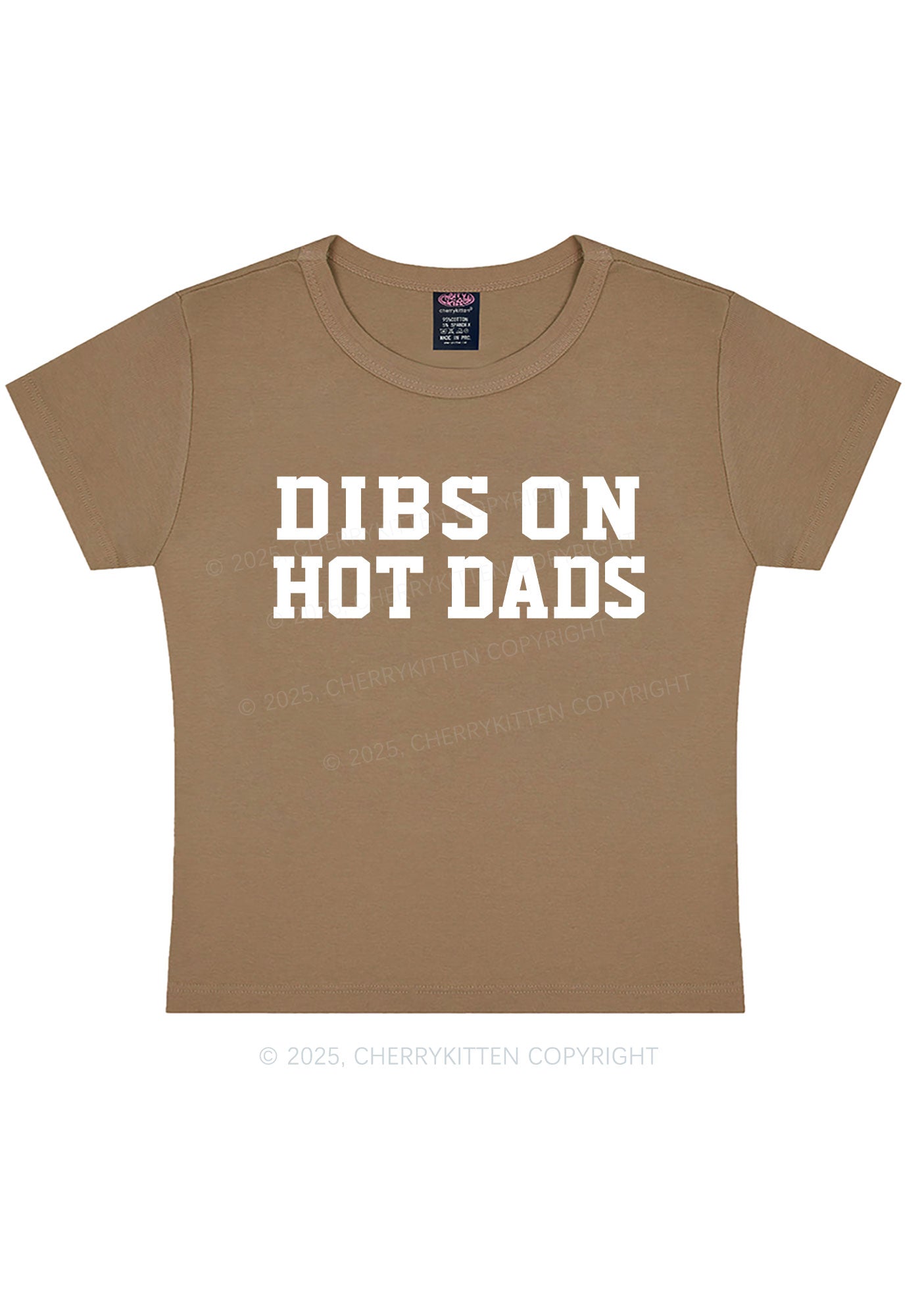 Dibs On Hot Dads Y2K Baby Tee Cherrykitten