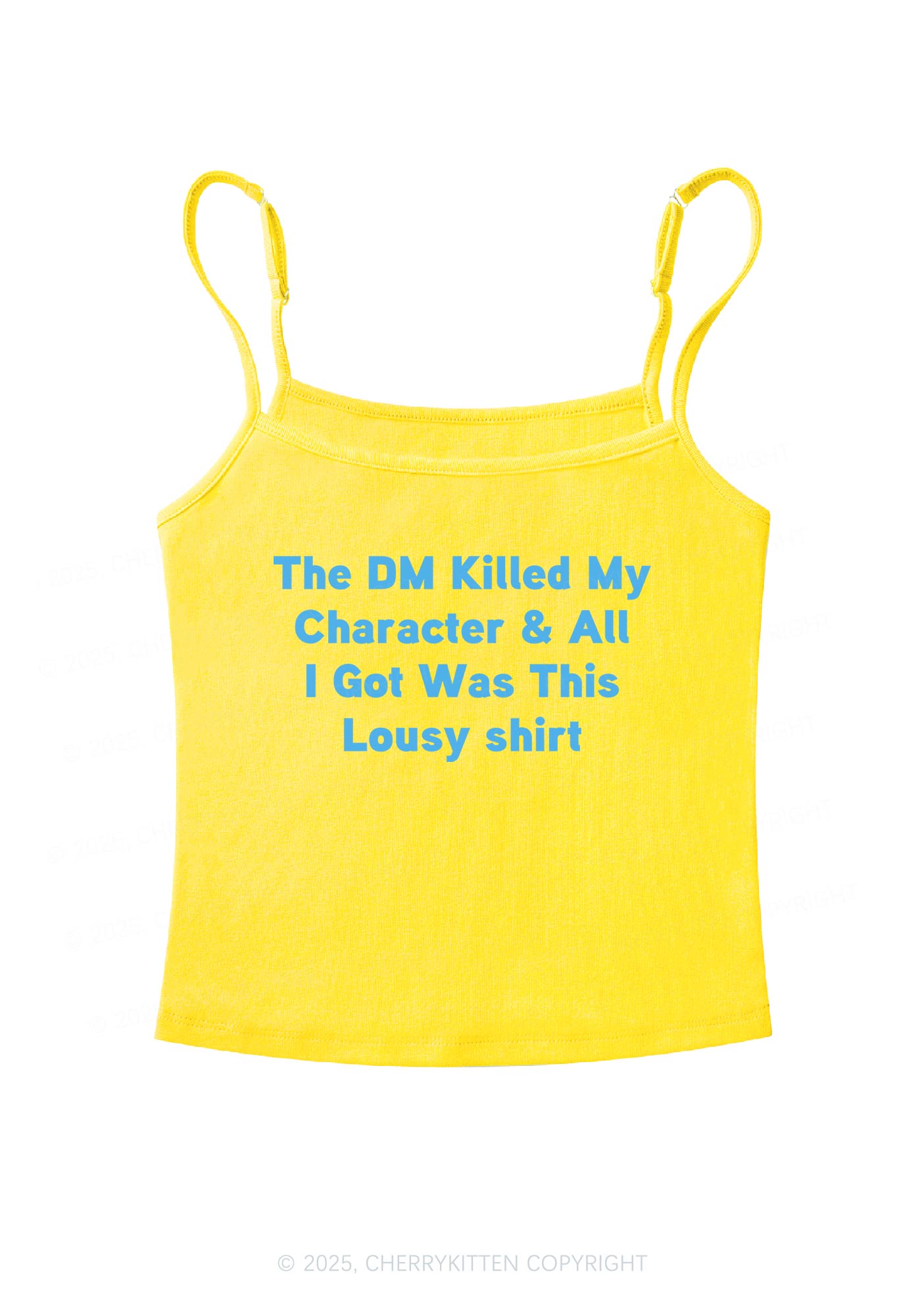 Killed Character I Got Lousy Y2K Spaghetti Strap Cami Cherrykitten
