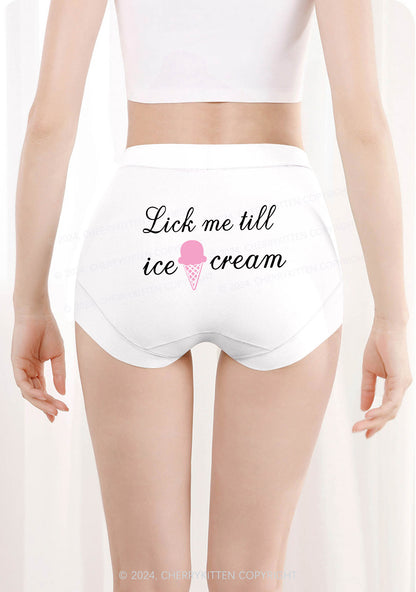 Lick Ice Cream Y2K Mid Rise Waist Boyshort Cherrykitten