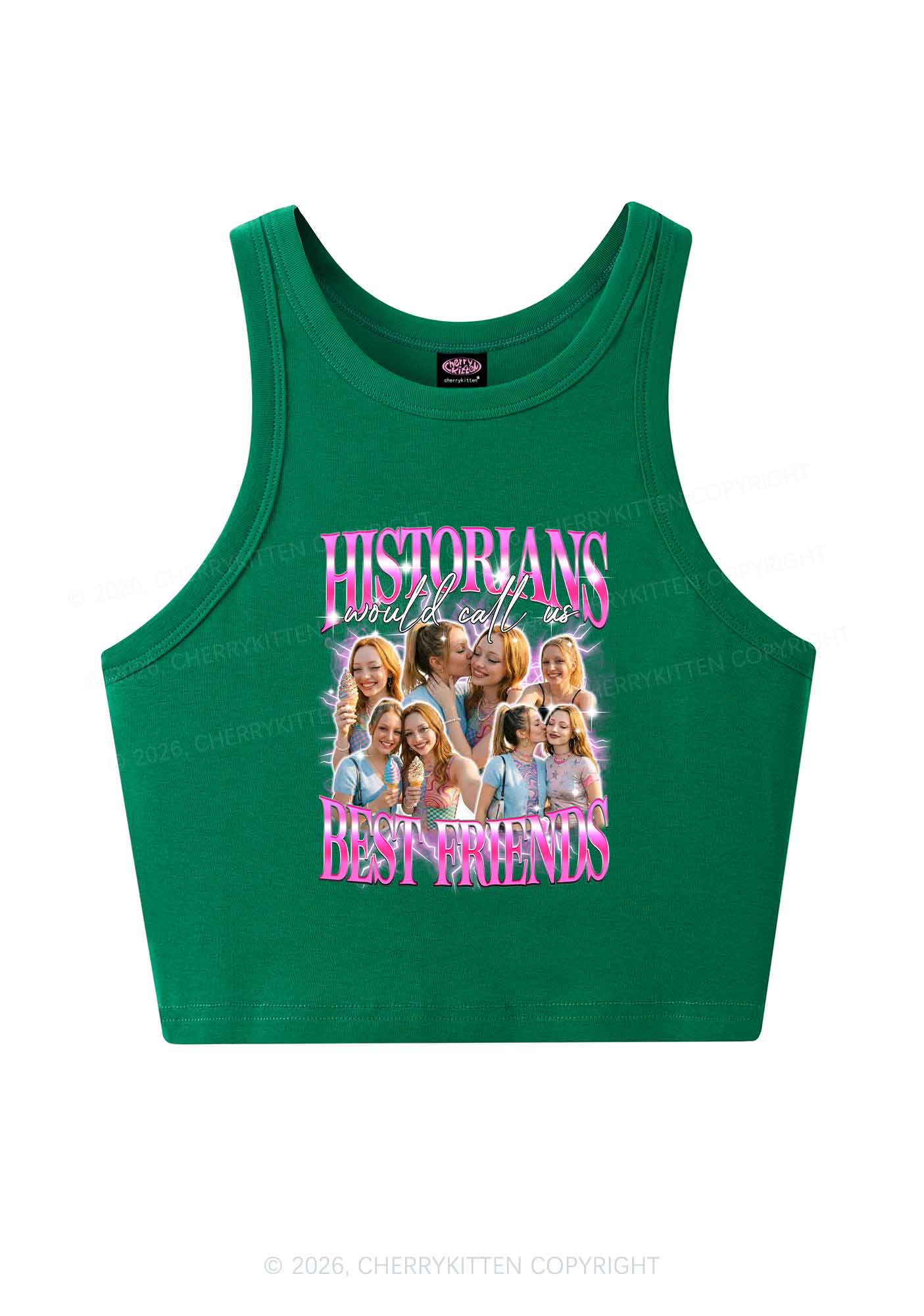 Custom Best Friends Photos Pride Y2K Crop Tank Top Cherrykitten