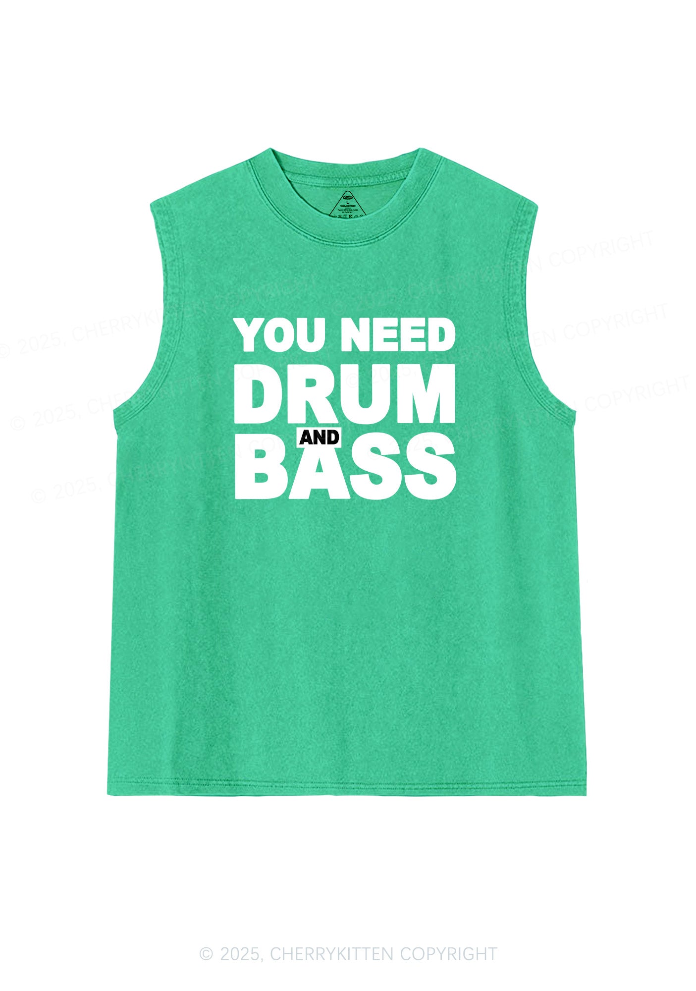 Need Drum And Bass Y2K Washed Muscle Tank Cherrykitten