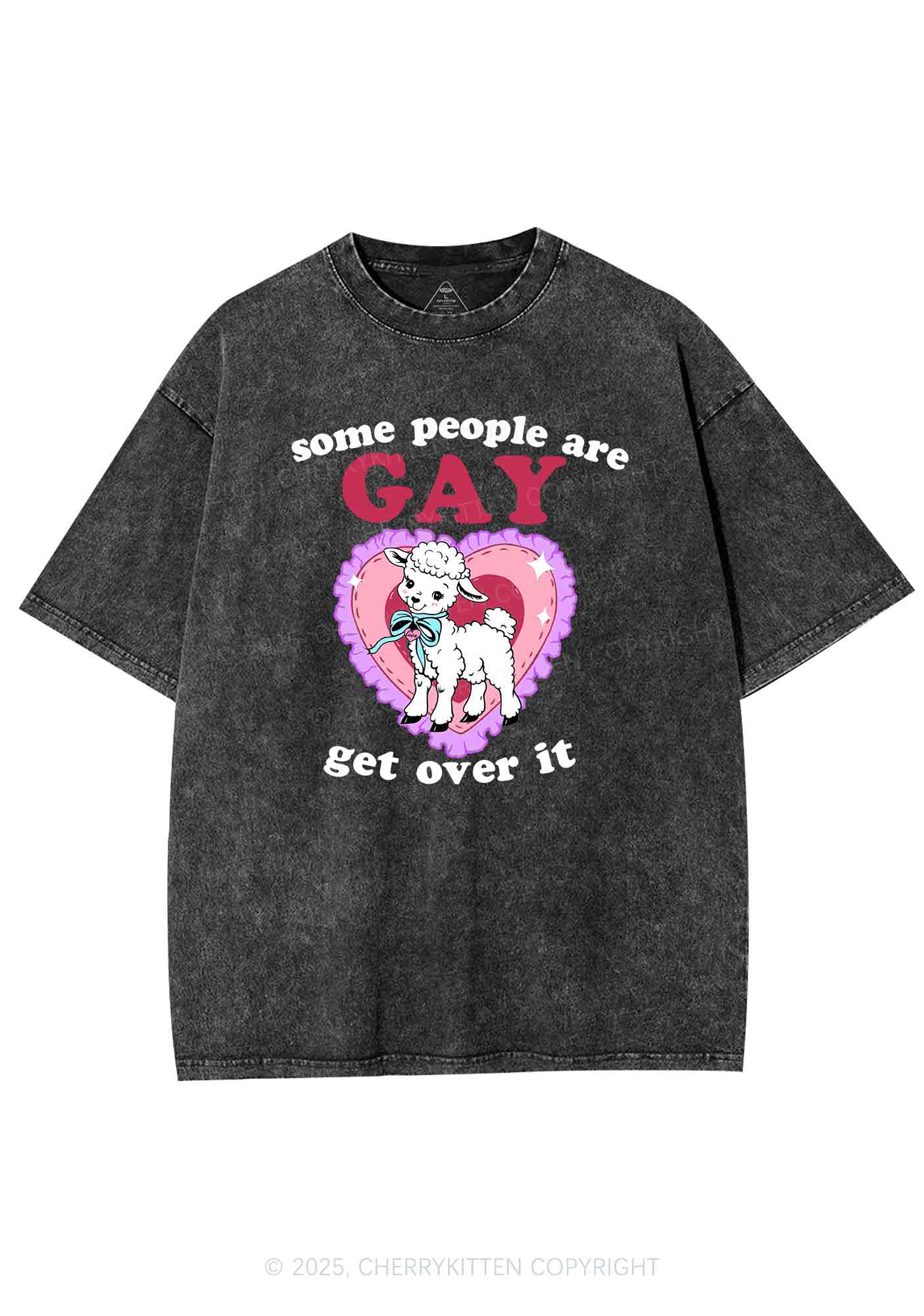 Some People Are Gay Pride Y2K Shirts Washed Tee Cherrykitten