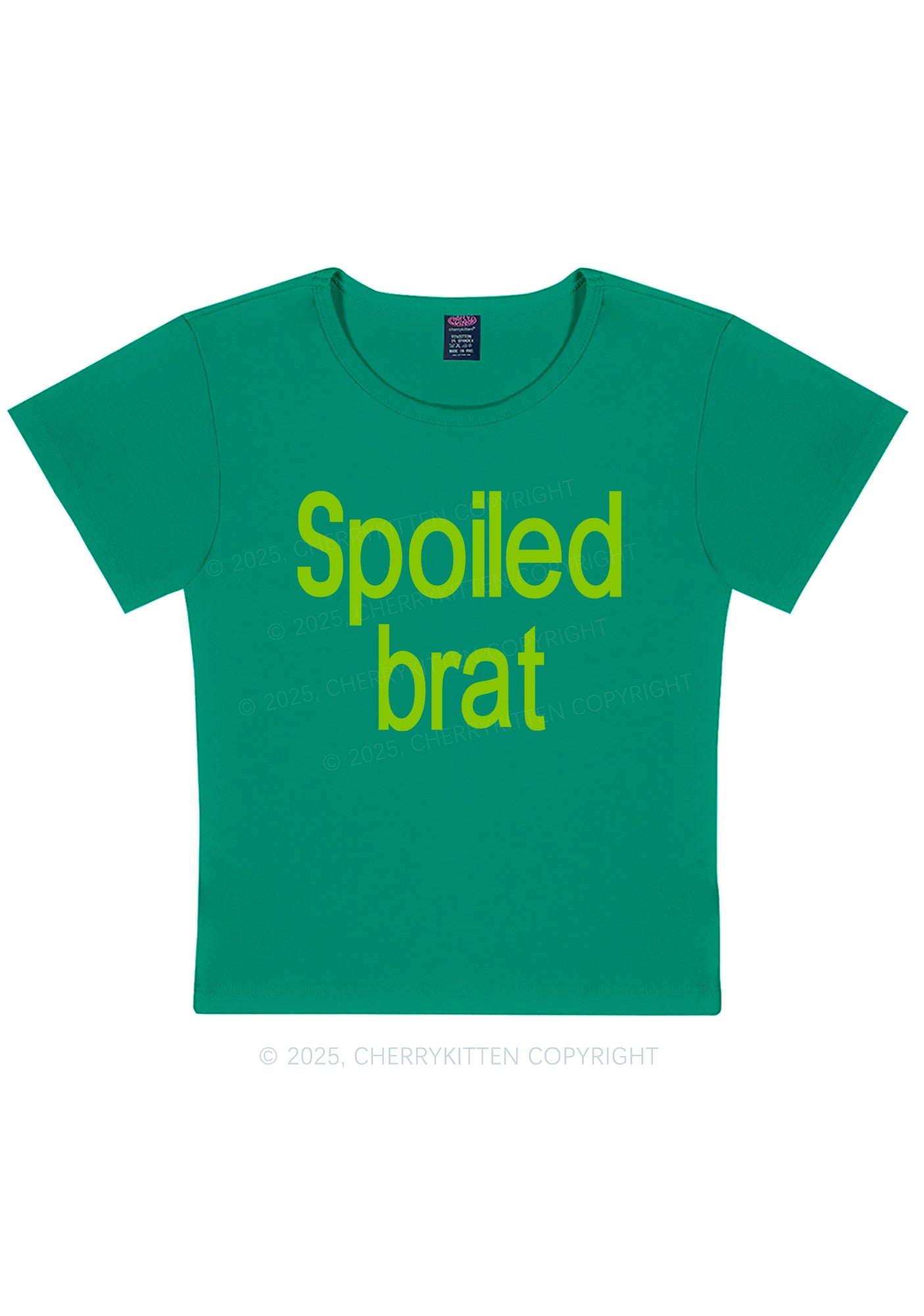 Spoiled Brat Y2K Baby Tee Cherrykitten