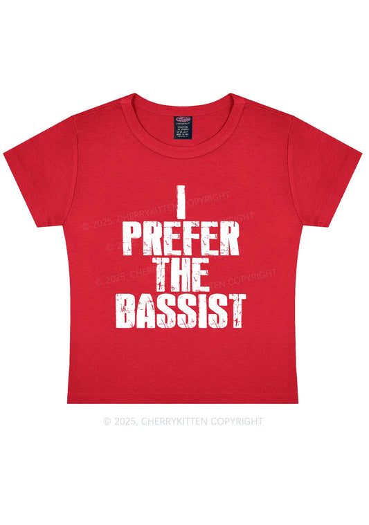 I Prefer The Bassist Y2K Baby Tee Cherrykitten