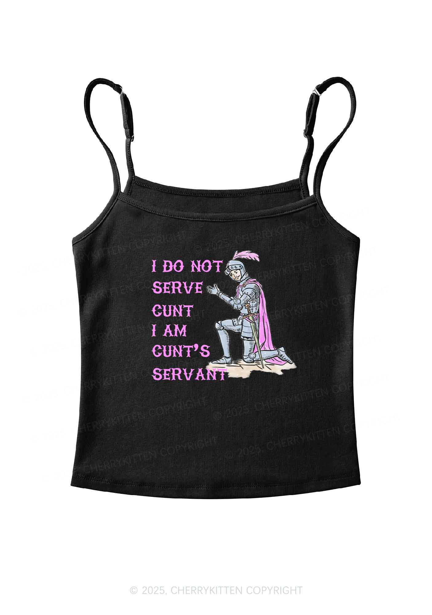 I Am Cxxt Servant Y2K Spaghetti Strap Cami Cherrykitten