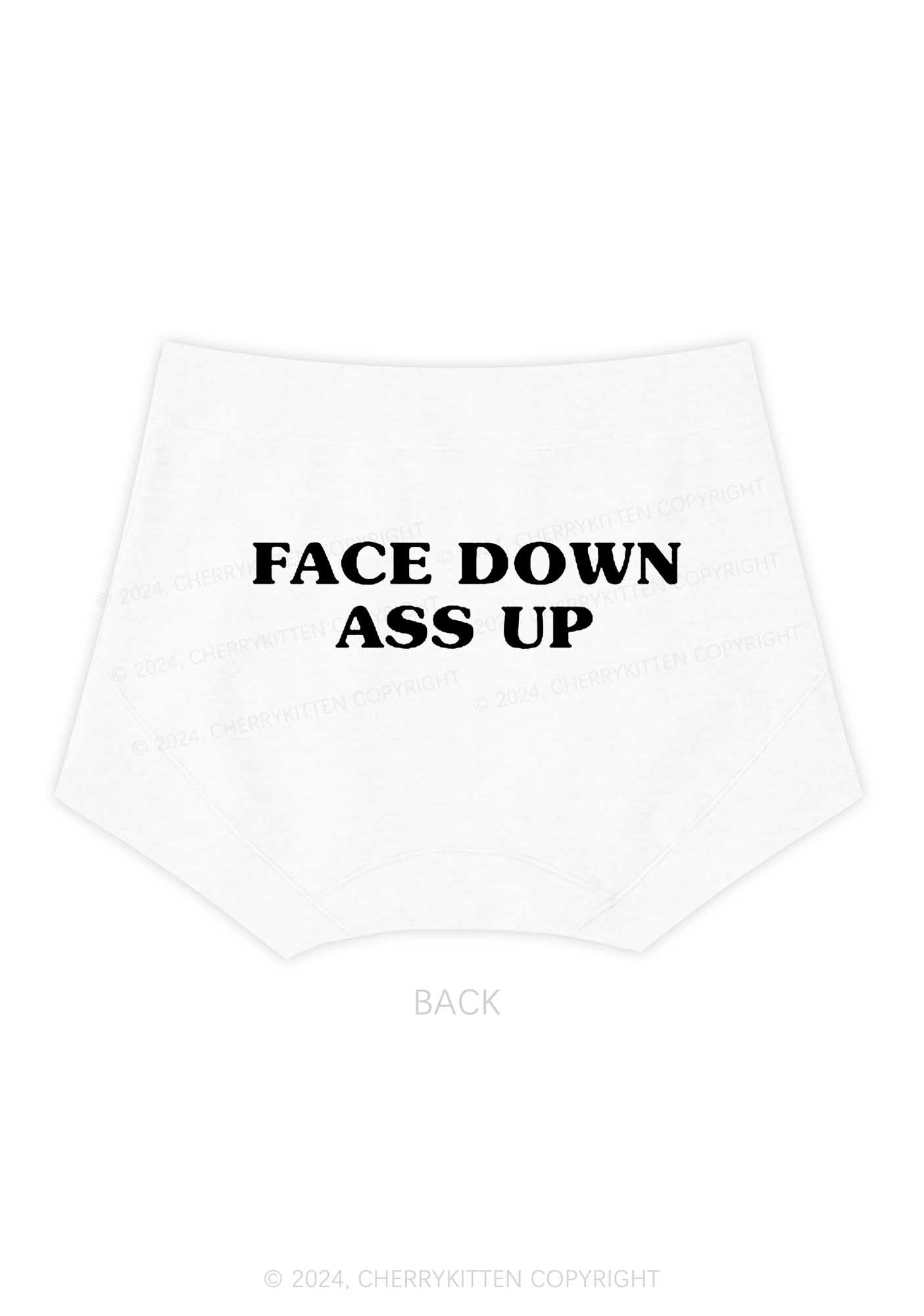 Face Down Y2K Mid Rise Waist Boyshort Cherrykitten