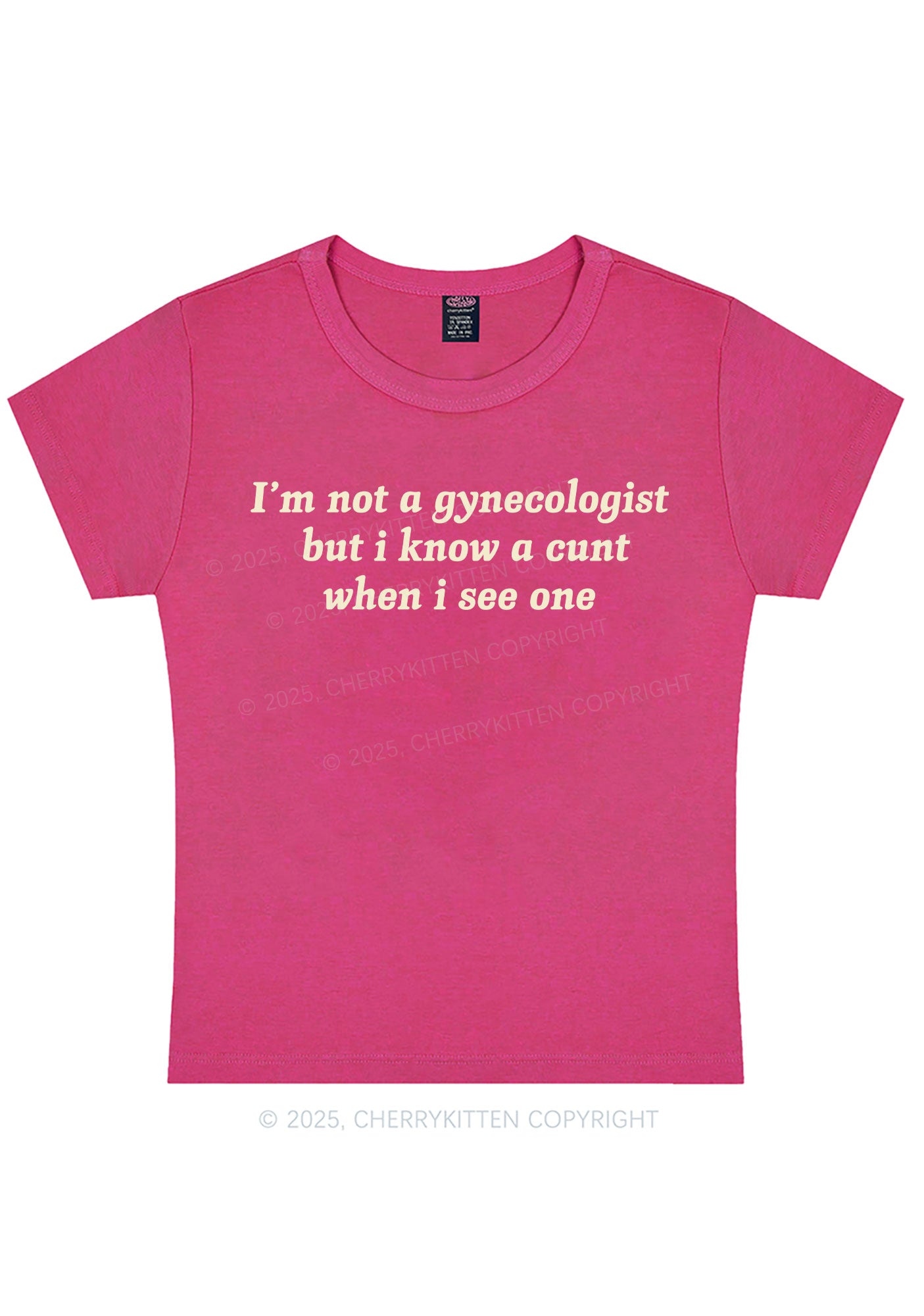 Im Not Gynecologist Y2K Baby Tee Cherrykitten